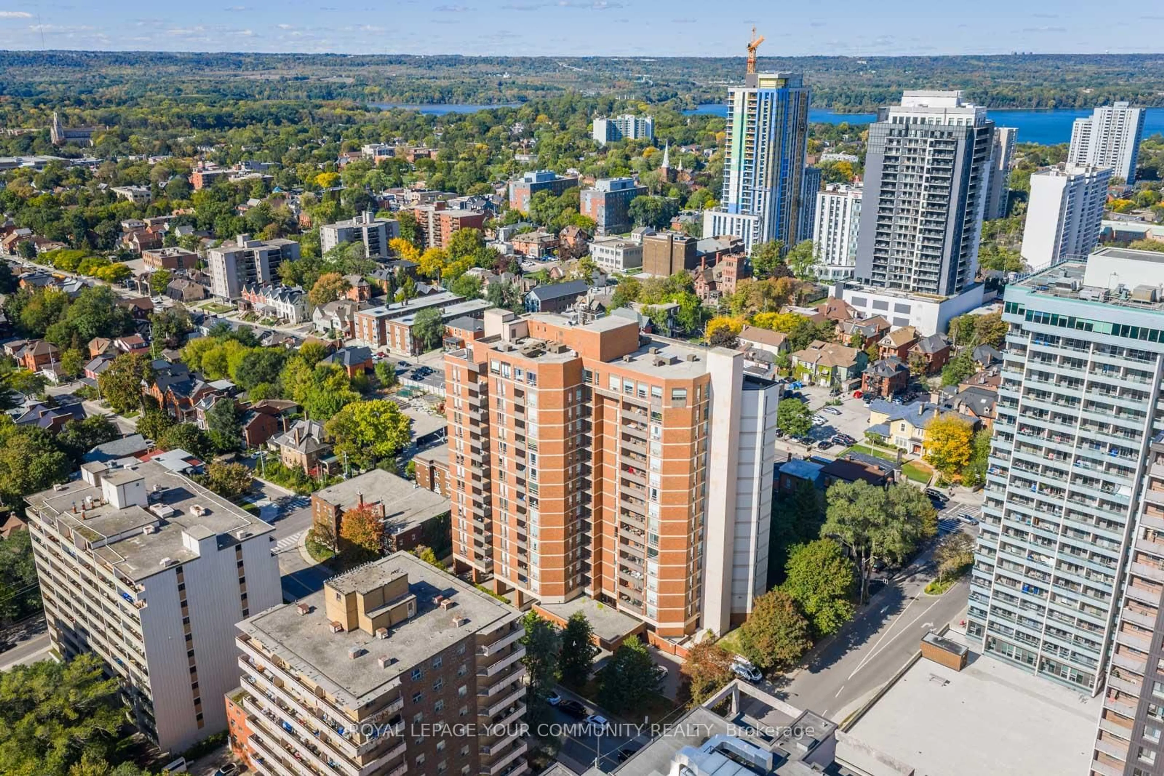 A pic from outside/outdoor area/front of a property/back of a property/a pic from drone, city buildings view from balcony for 222 Jackson St #PH3, Hamilton Ontario L8P 4S5