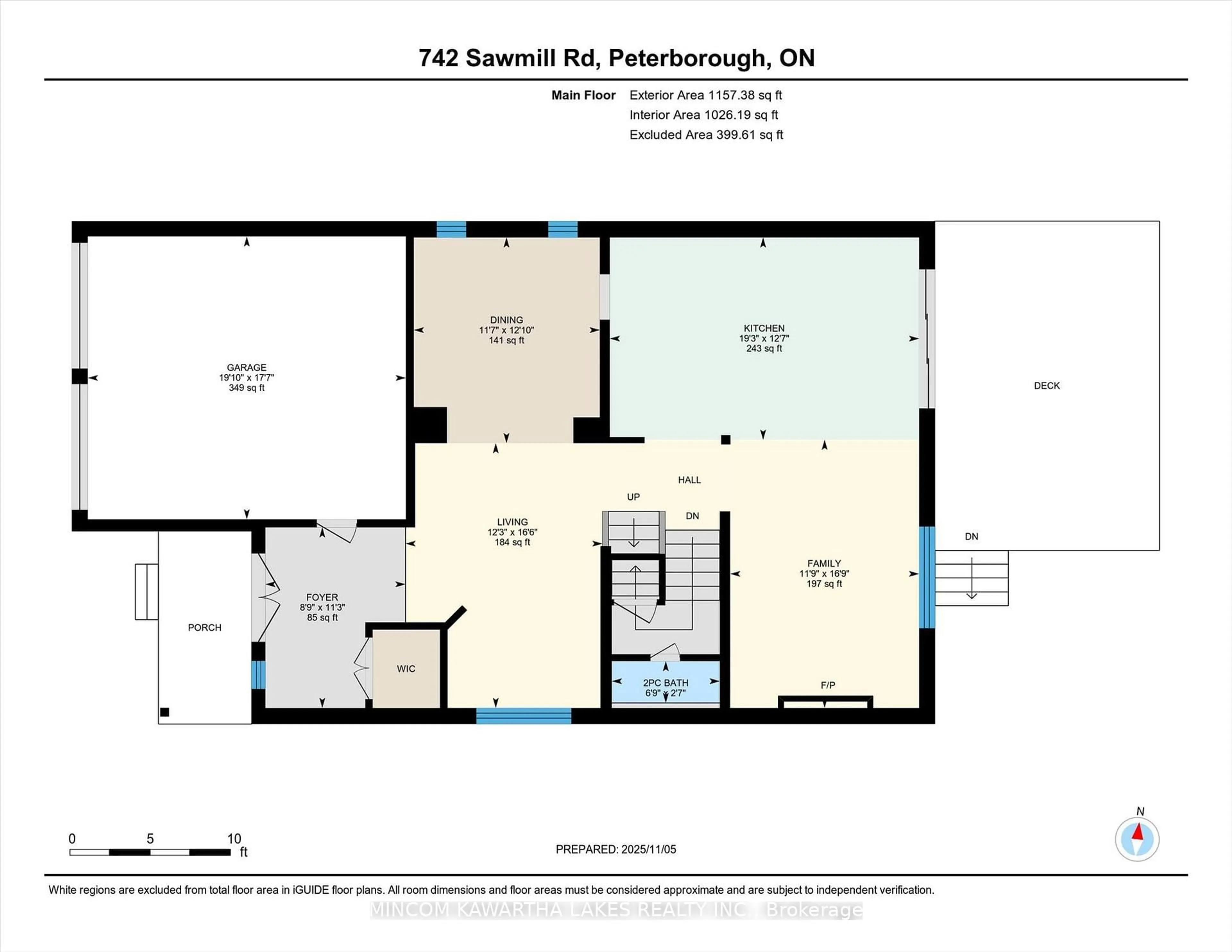 Floor plan for 742 Sawmill Rd, Peterborough Ontario K9L 0G3