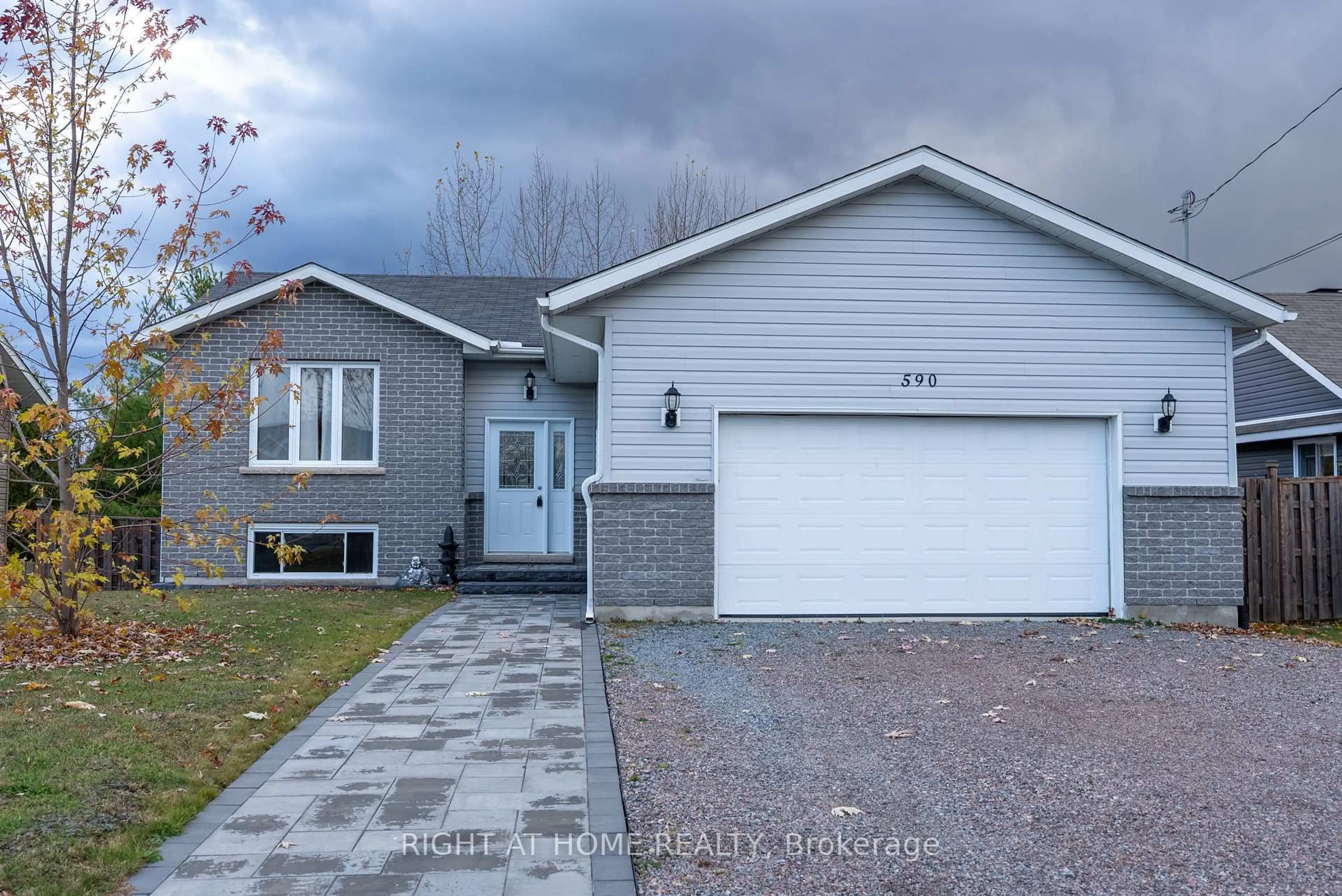 Home with vinyl exterior material, street for 590 Demers St, West Nipissing Ontario P2B 0A1