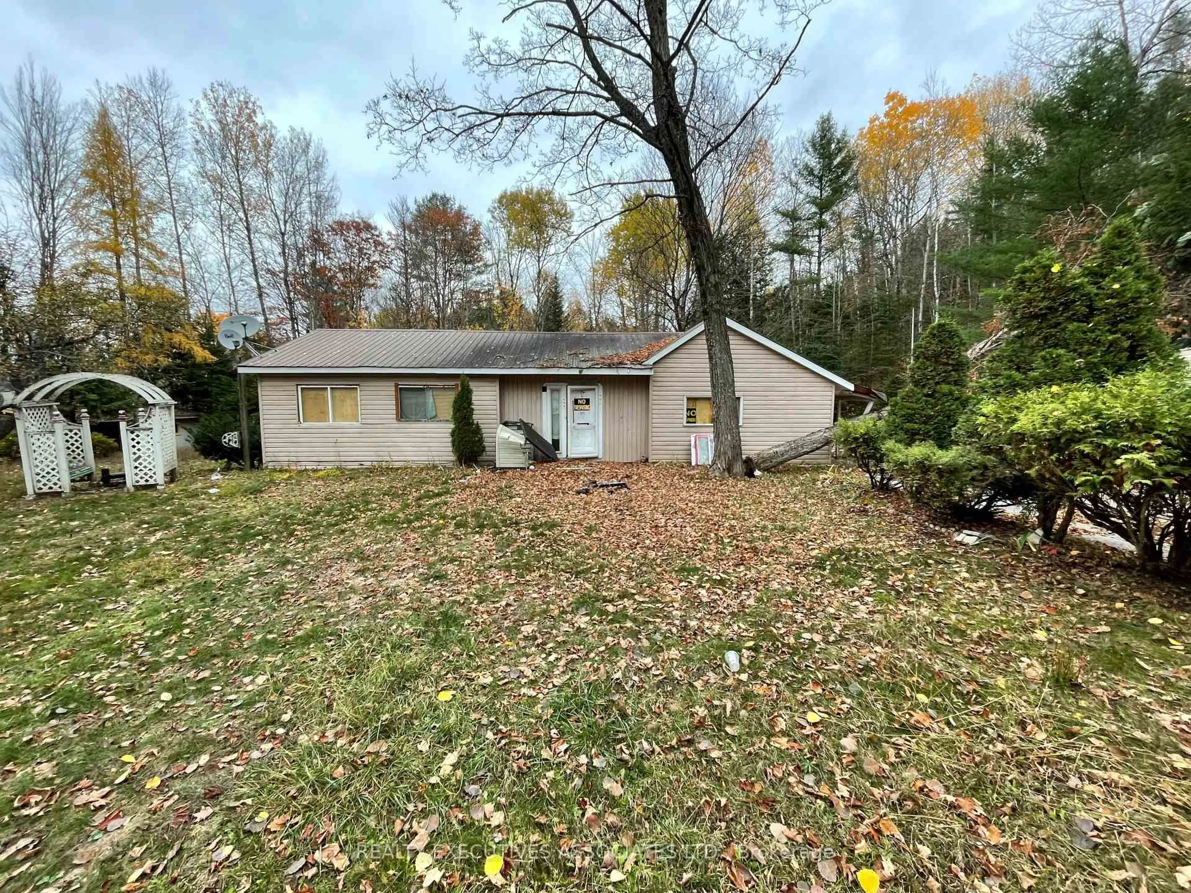 A pic from outside/outdoor area/front of a property/back of a property/a pic from drone, forest/trees view for 2162 Bay Lake Rd, Bancroft Ontario K0L 1C0