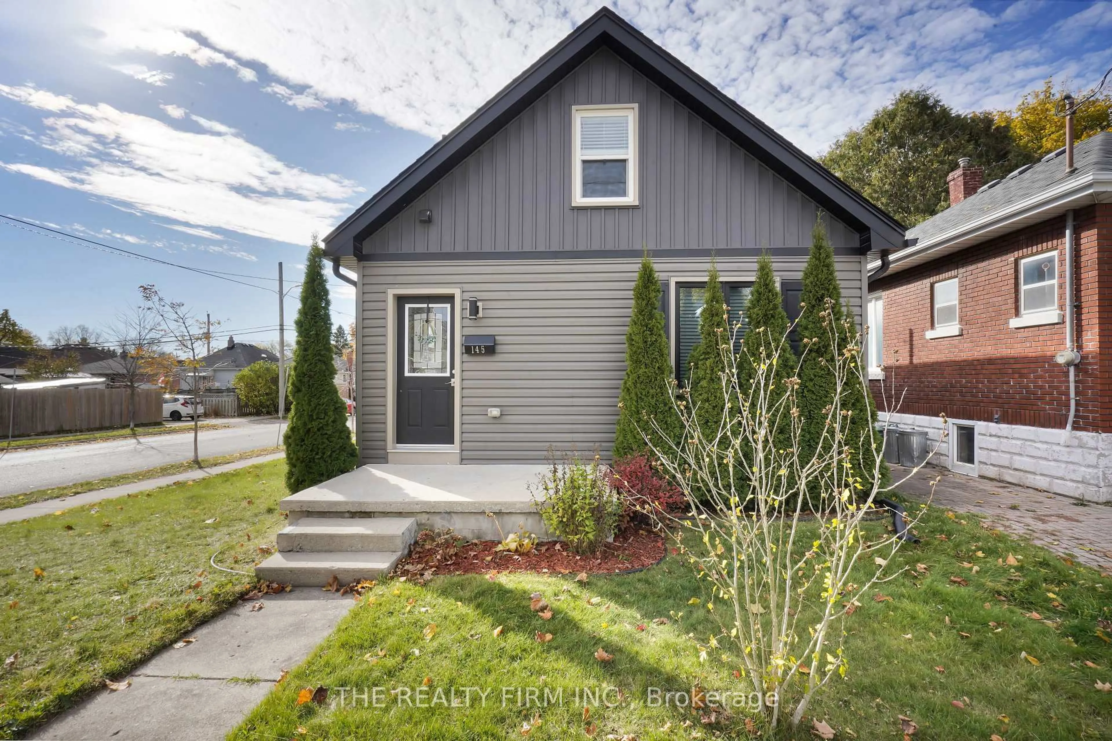 Home with vinyl exterior material, street for 145 Brisbin St, London East Ontario N5Z 2M2