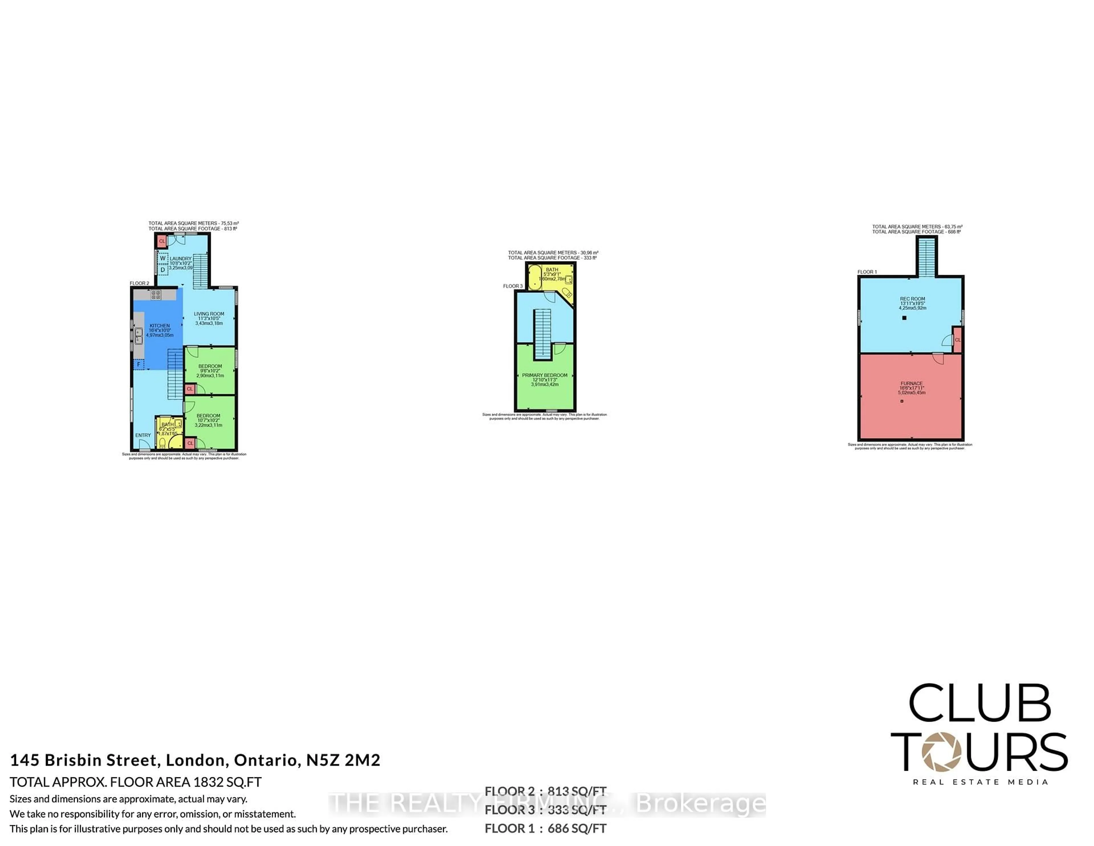 Floor plan for 145 Brisbin St, London East Ontario N5Z 2M2