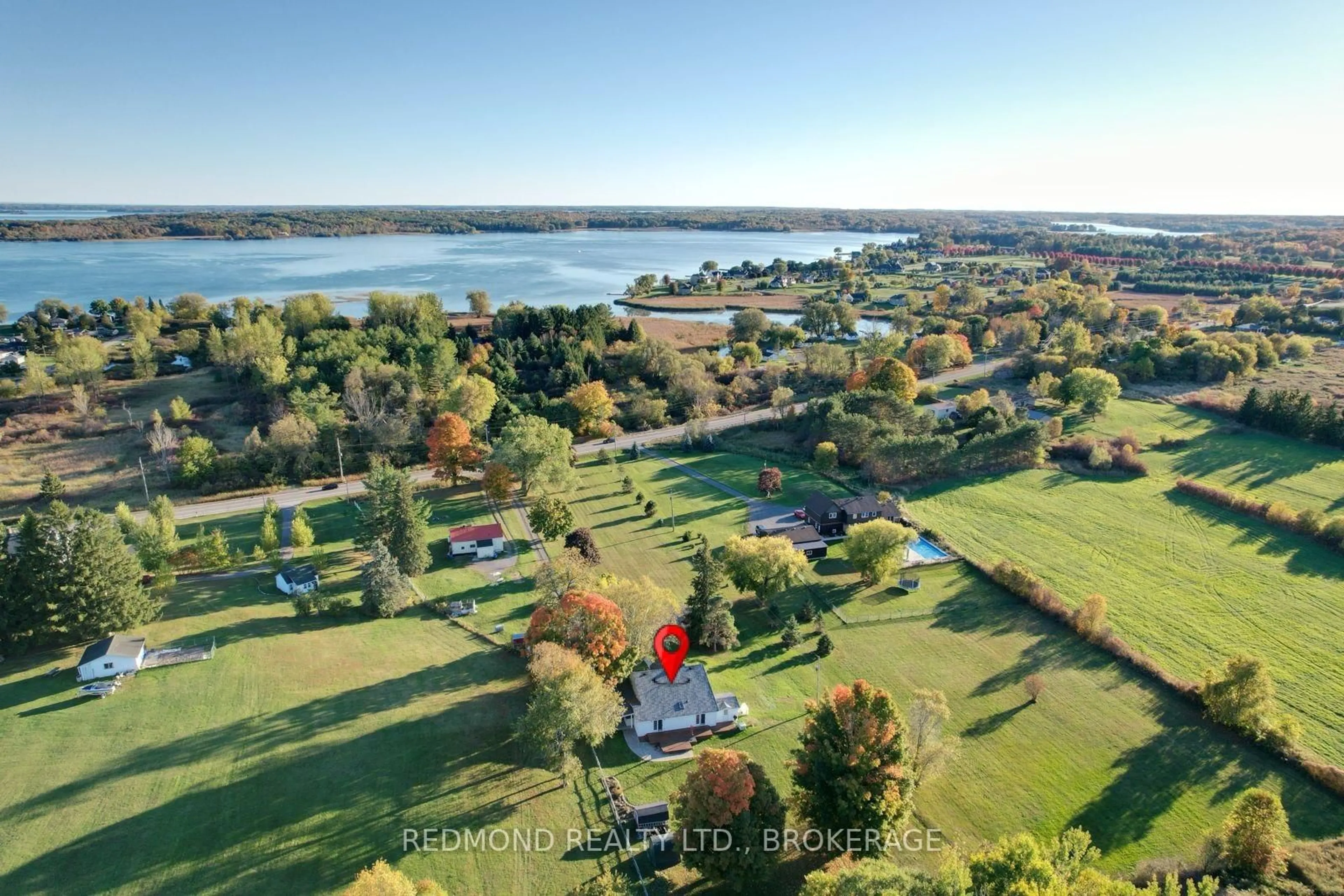 A pic from outside/outdoor area/front of a property/back of a property/a pic from drone, water/lake/river/ocean view for 4662 COUNTY 2 Rd, Gananoque Ontario K7G 2V6