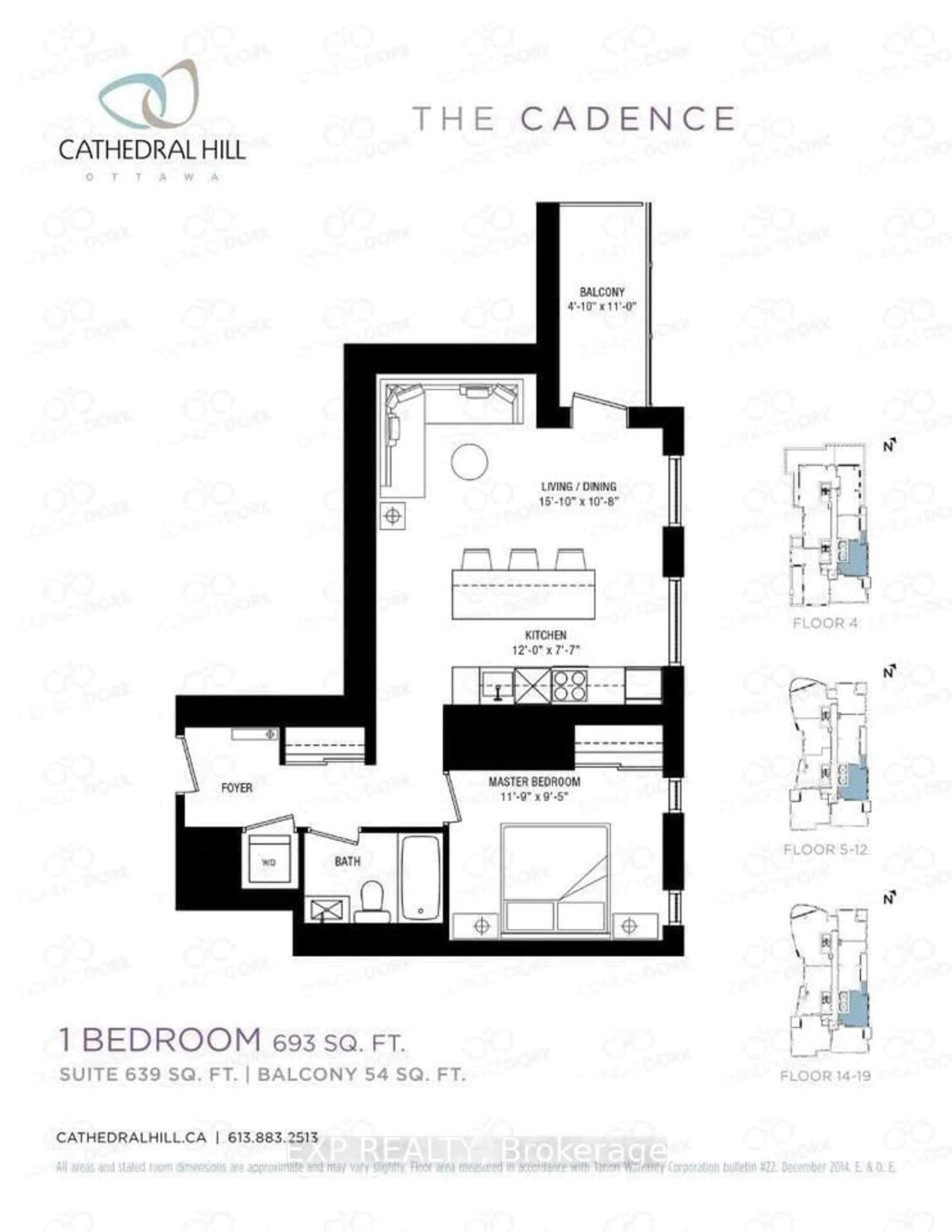 Floor plan for 428 Sparks St #501, Ottawa Ontario K1R 0B3