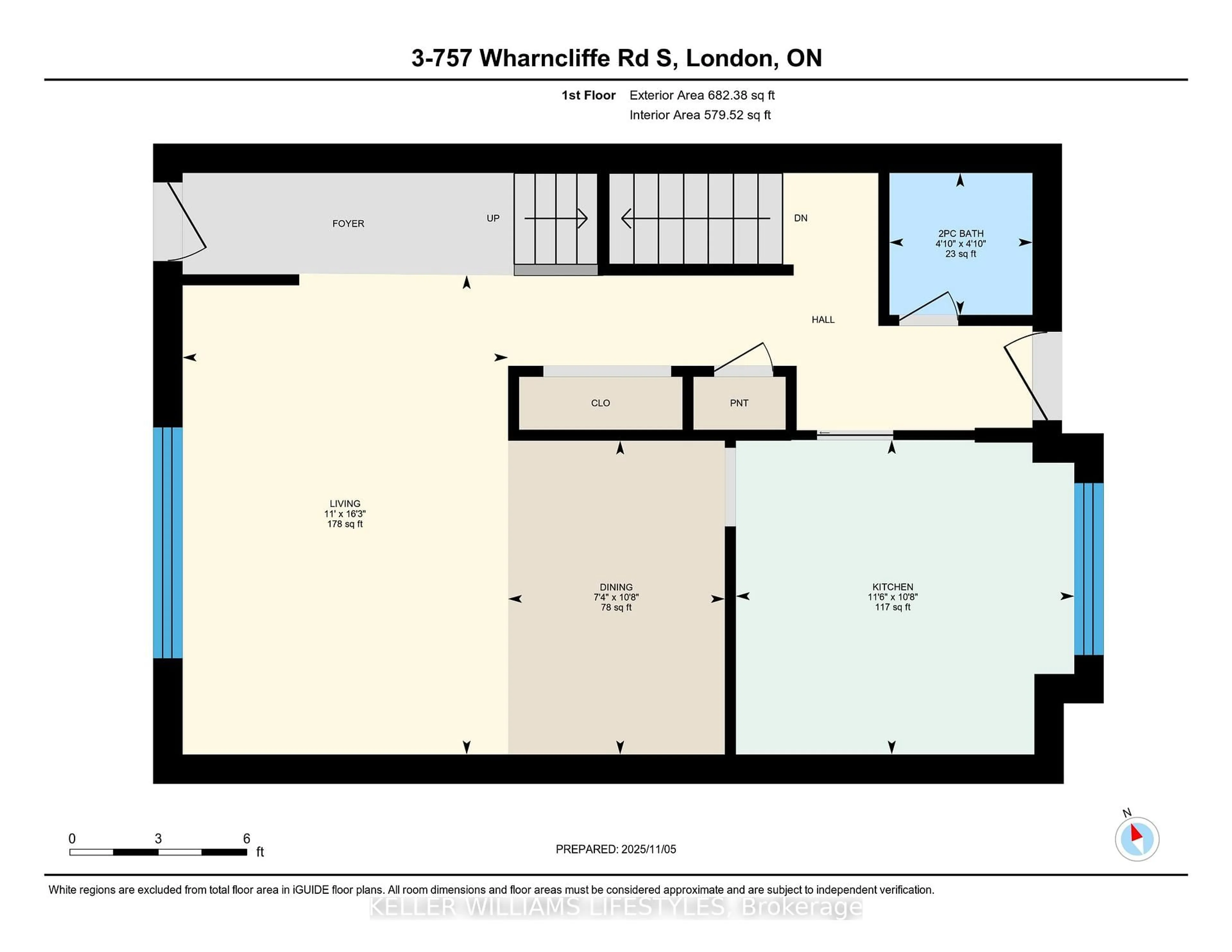 Floor plan for 757 Wharncliffe Rd #3, London South Ontario N6J 2N7