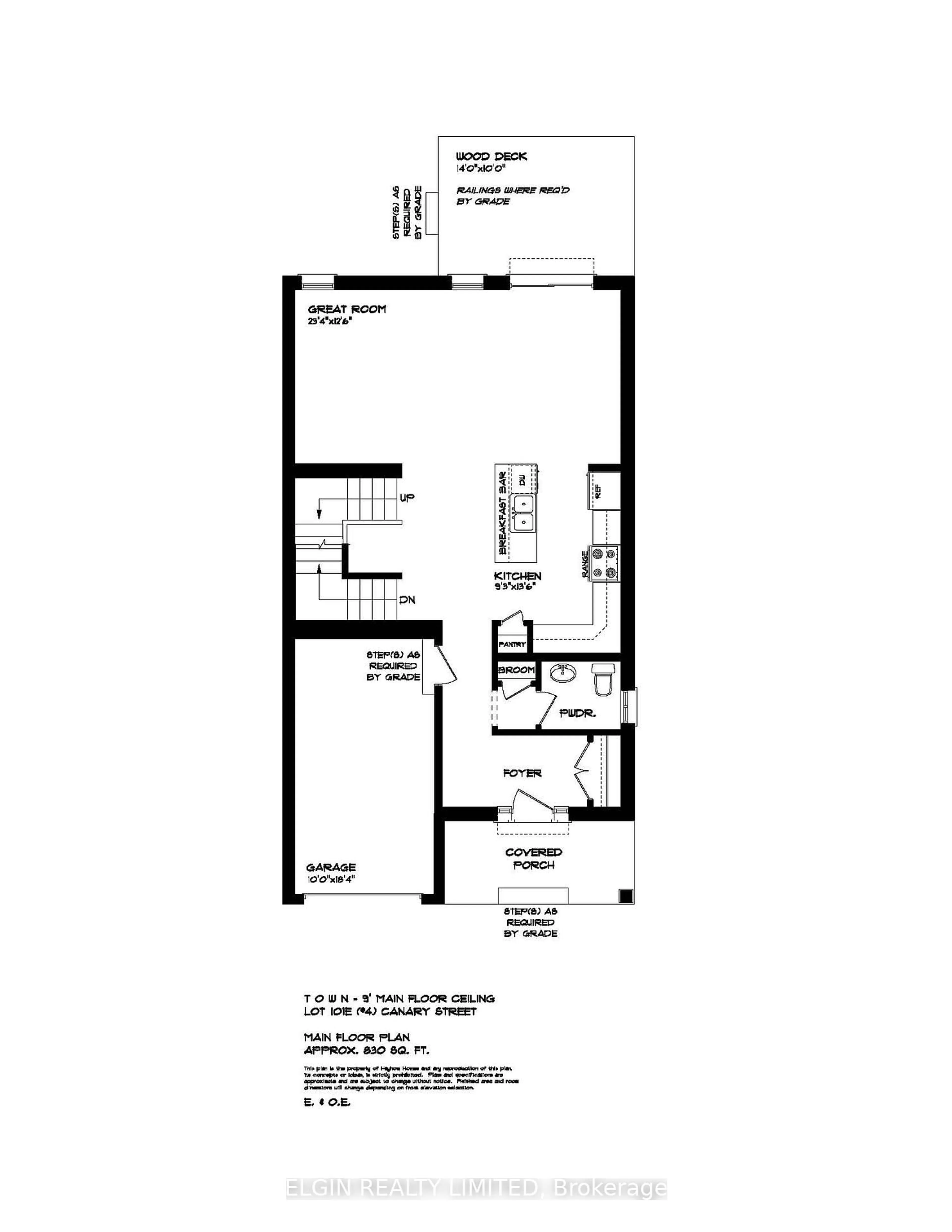 Floor plan for 4 Canary St, Tillsonburg Ontario N4G 0K4