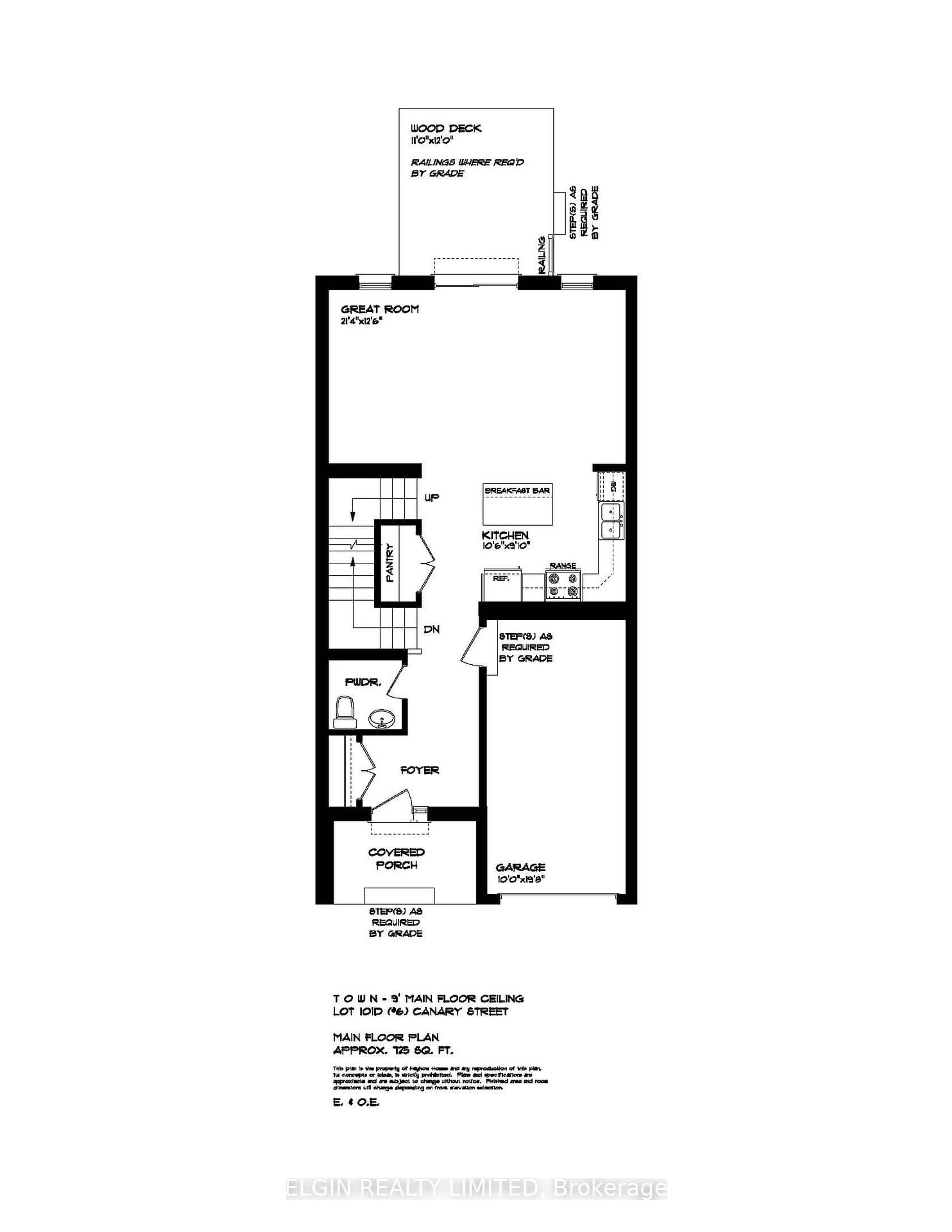 Floor plan for 6 Canary St, Tillsonburg Ontario N4G 0K4