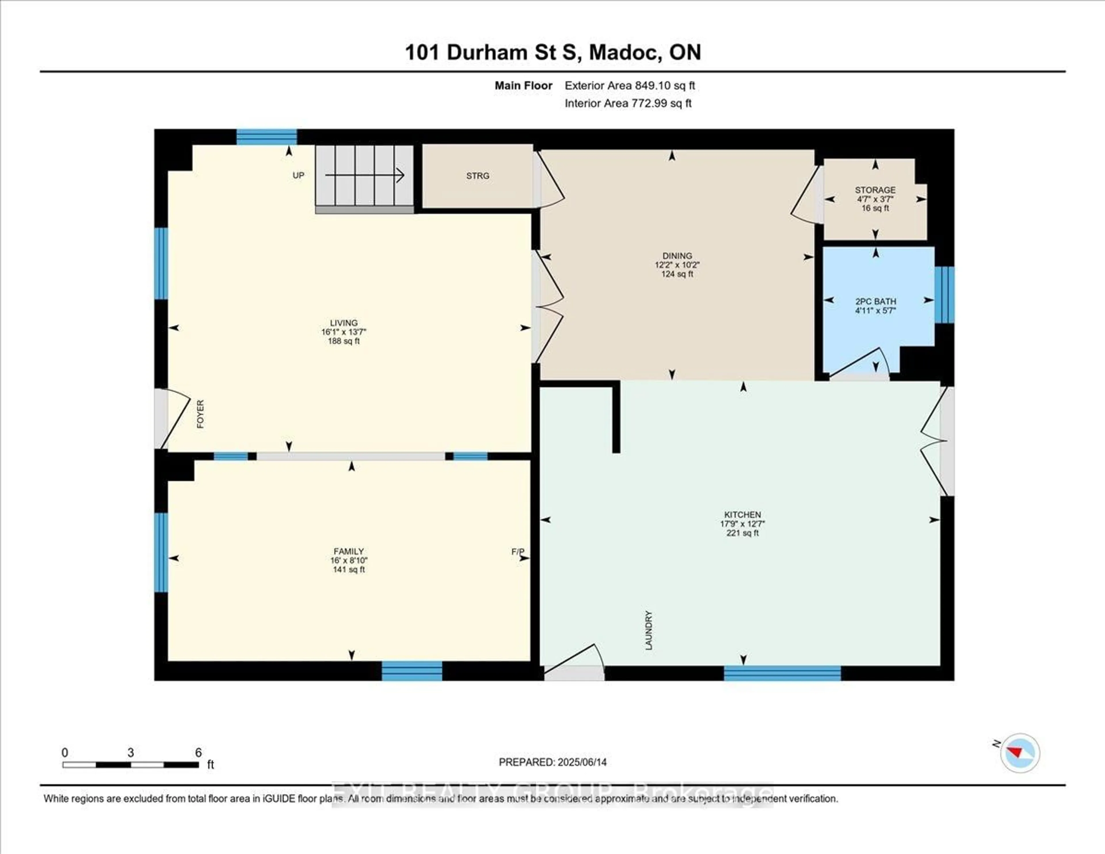 Floor plan for 101 Durham St, Madoc Ontario K0K 2K0