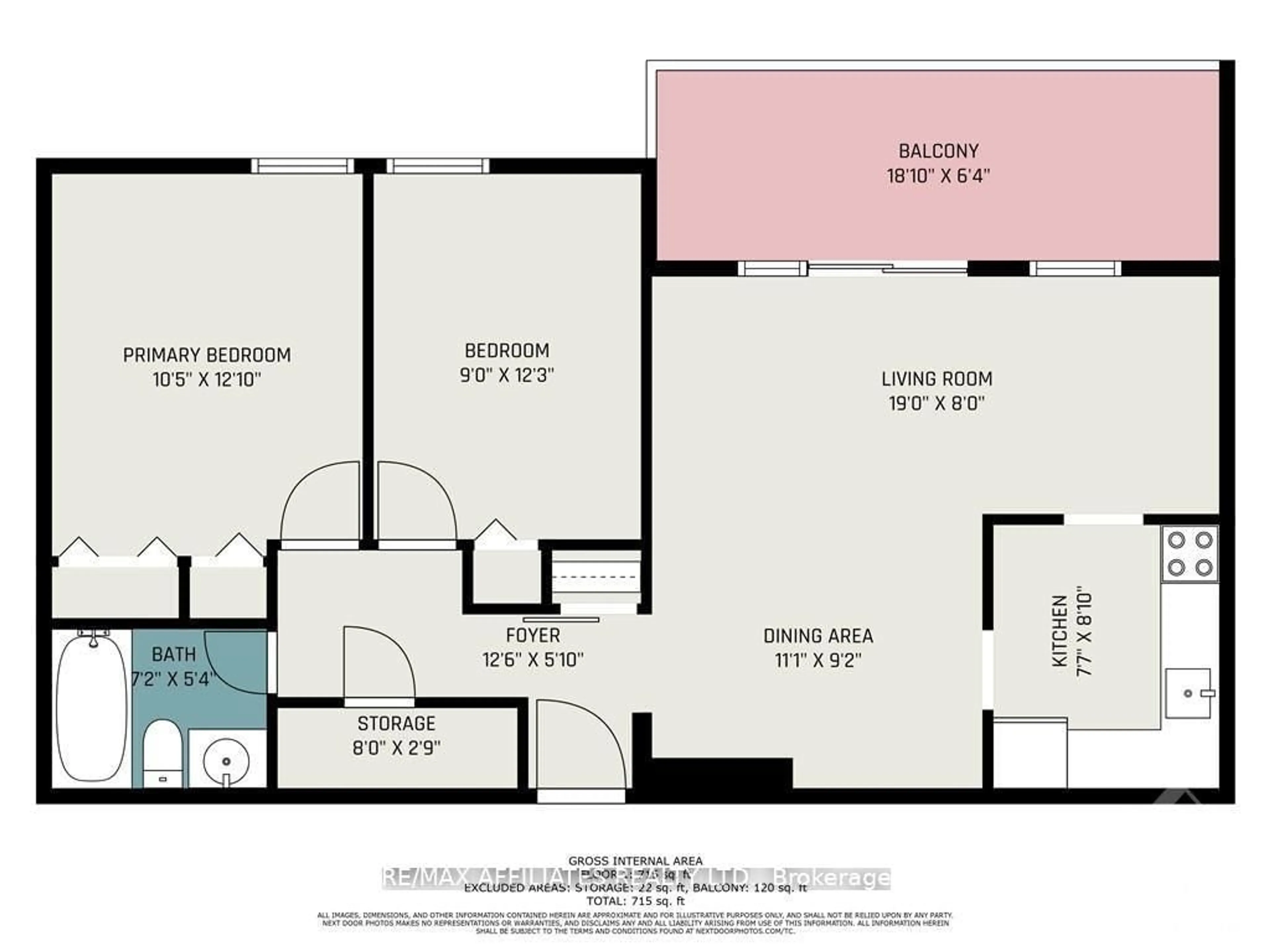 Floor plan for 2000 Jasmine Cres #717, Ottawa Ontario K1J 8K4
