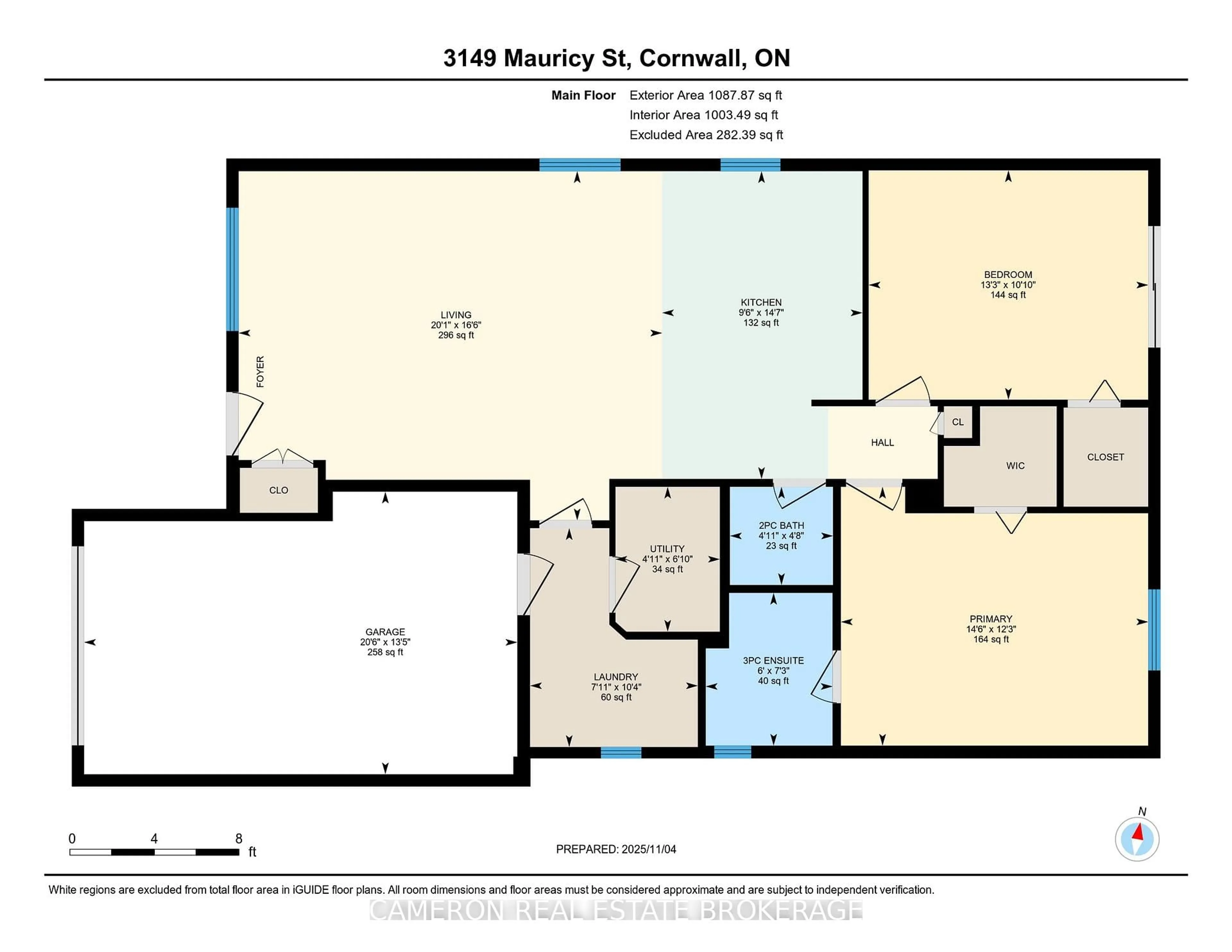 Floor plan for 3149 Mauricy St, Cornwall Ontario K6K 0A1