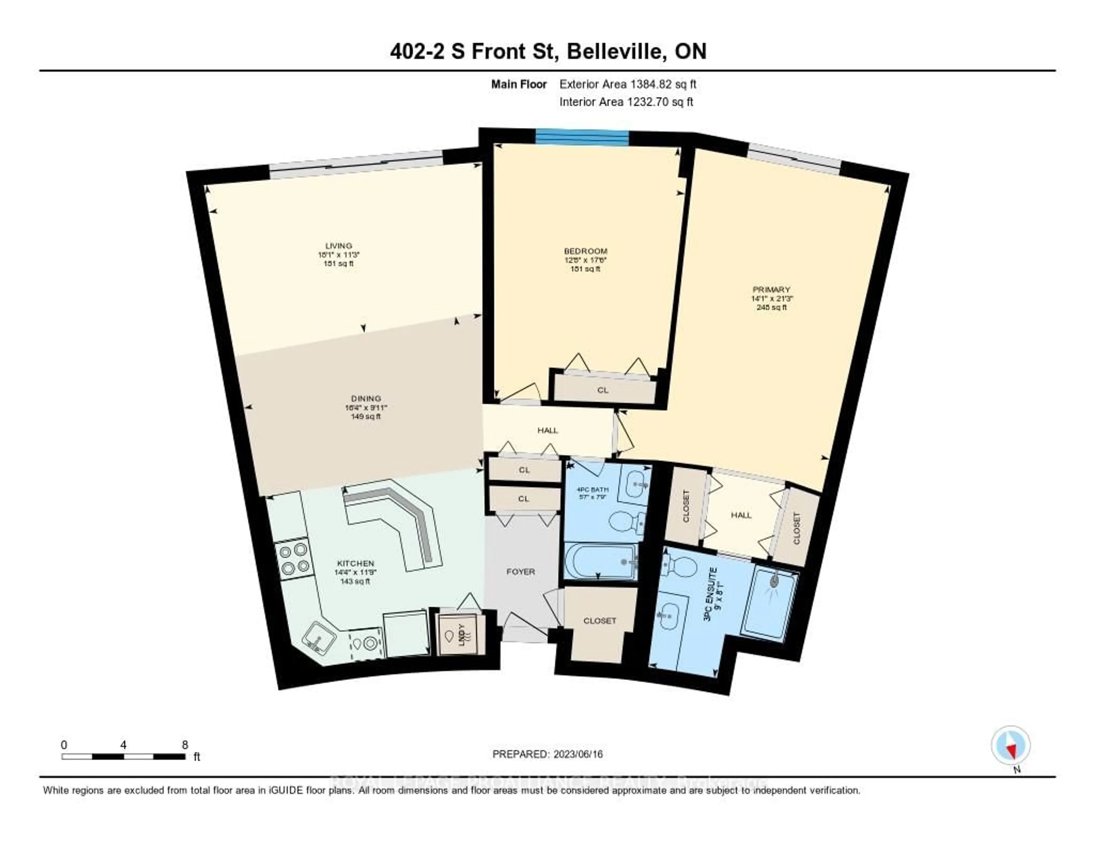 Floor plan for 2 South Front St #402, Belleville Ontario K8N 5K7