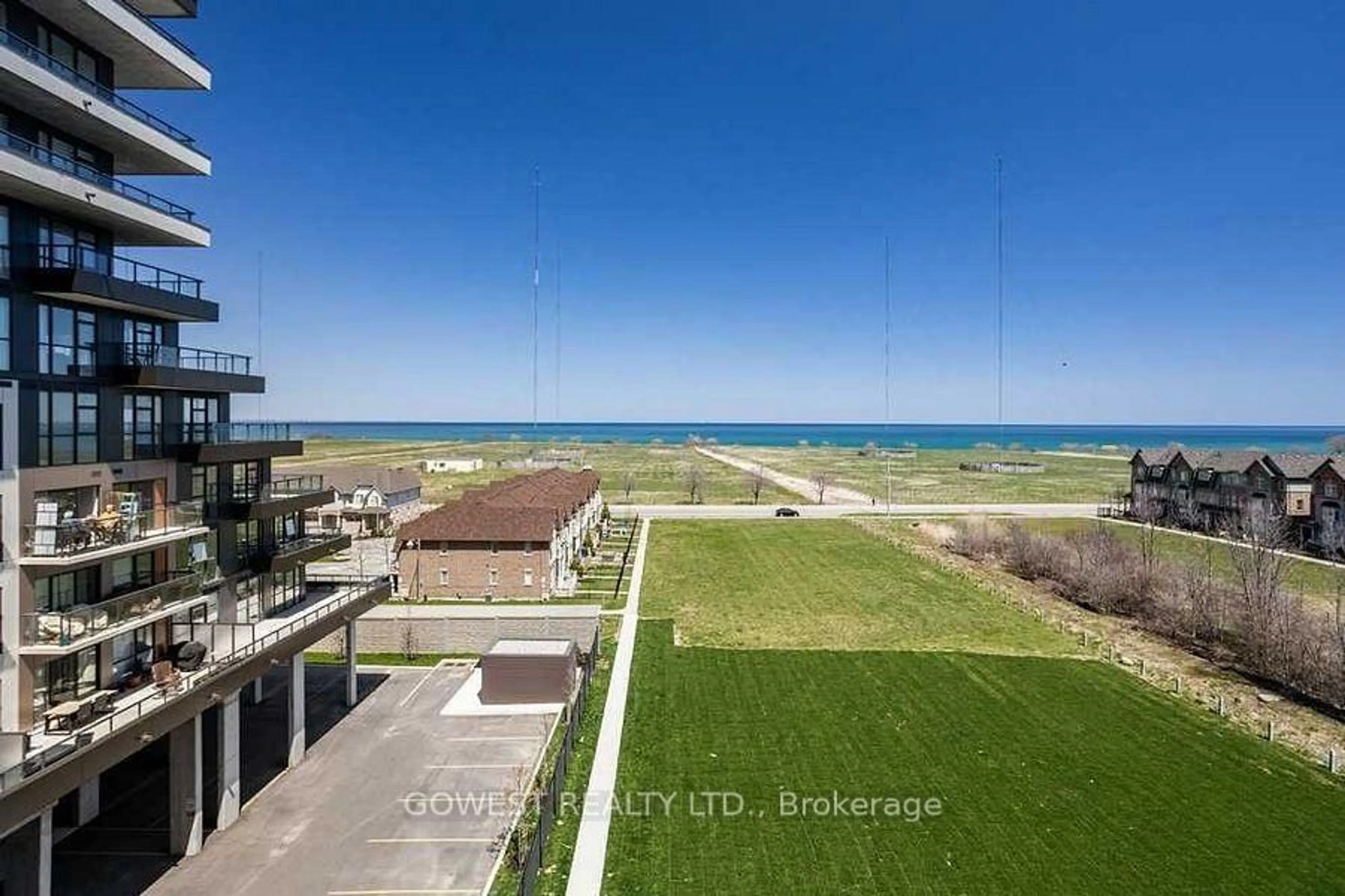 A pic from outside/outdoor area/front of a property/back of a property/a pic from drone, water/lake/river/ocean view for 550 North Service Rd #705, Grimsby Ontario L3M 0H9