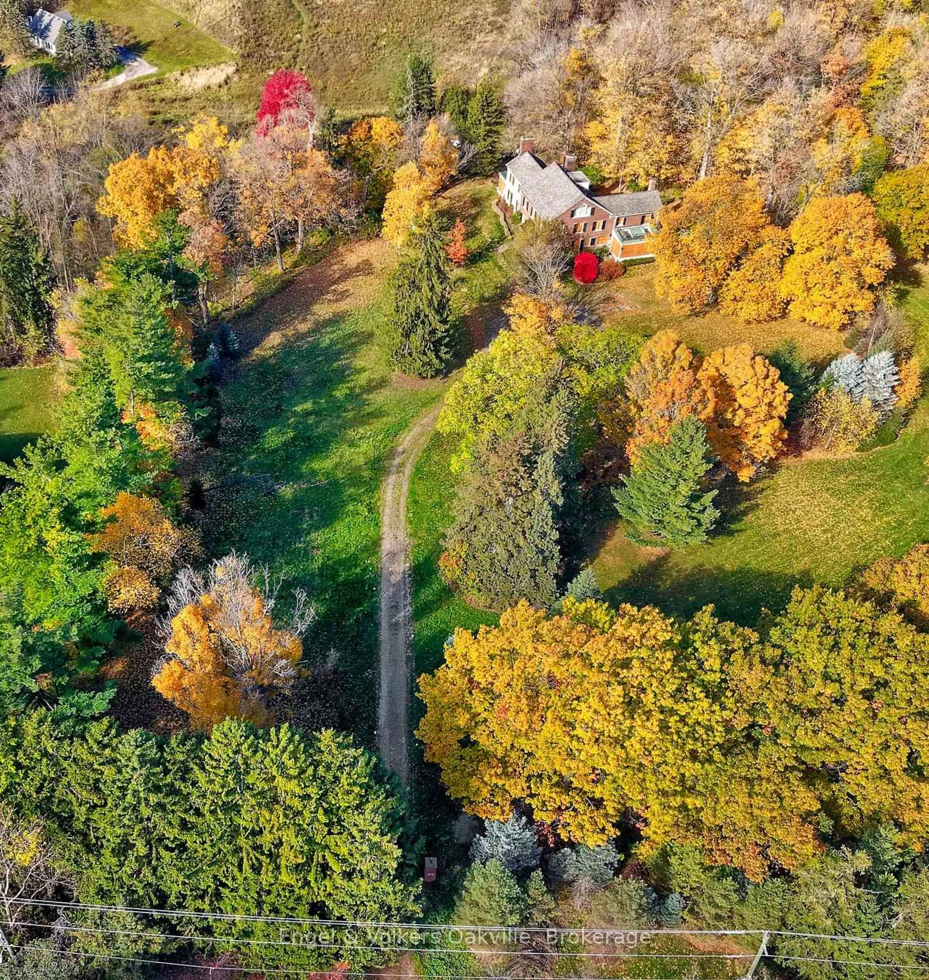 A pic from outside/outdoor area/front of a property/back of a property/a pic from drone, forest/trees view for 345 Mountain Brow Rd, Hamilton Ontario L7R 3X5