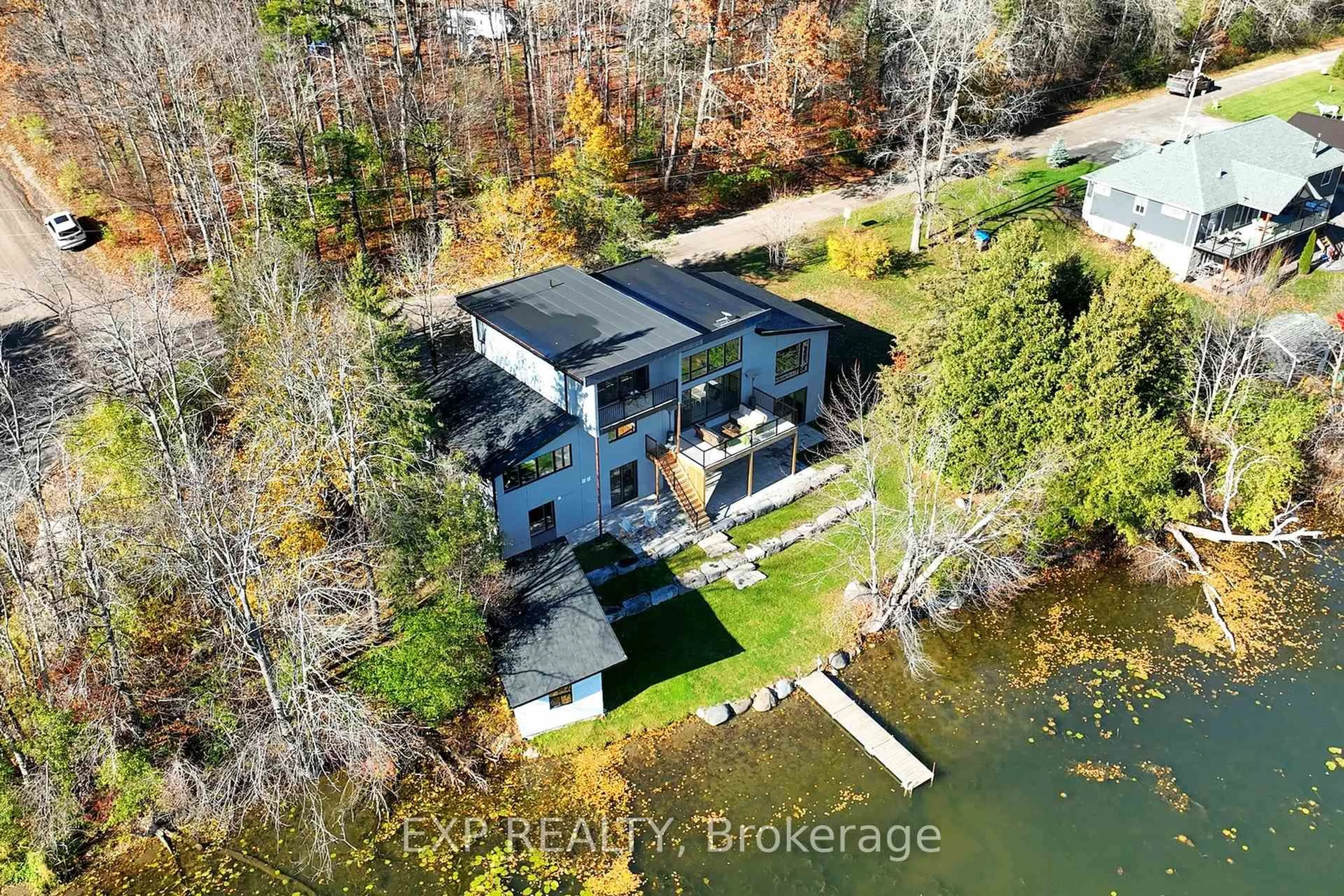 A pic from outside/outdoor area/front of a property/back of a property/a pic from drone, water/lake/river/ocean view for 190 Ingham Rd #1, Alnwick/Haldimand Ontario K0K 2X0