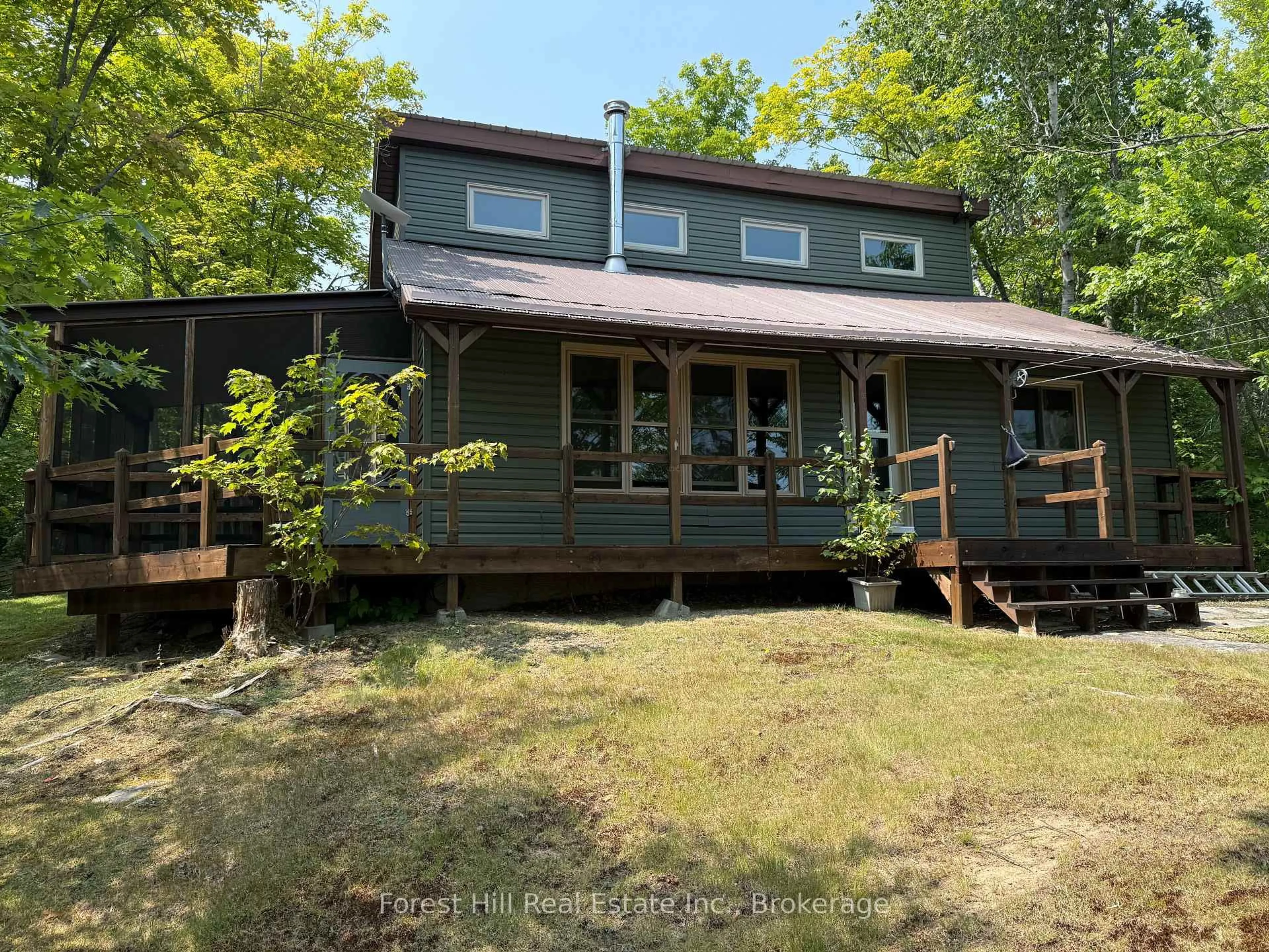 A pic from outside/outdoor area/front of a property/back of a property/a pic from drone, water/lake/river/ocean view for 190 Lone Tree Rd, Parry Sound Remote Area Ontario P0H 1S0