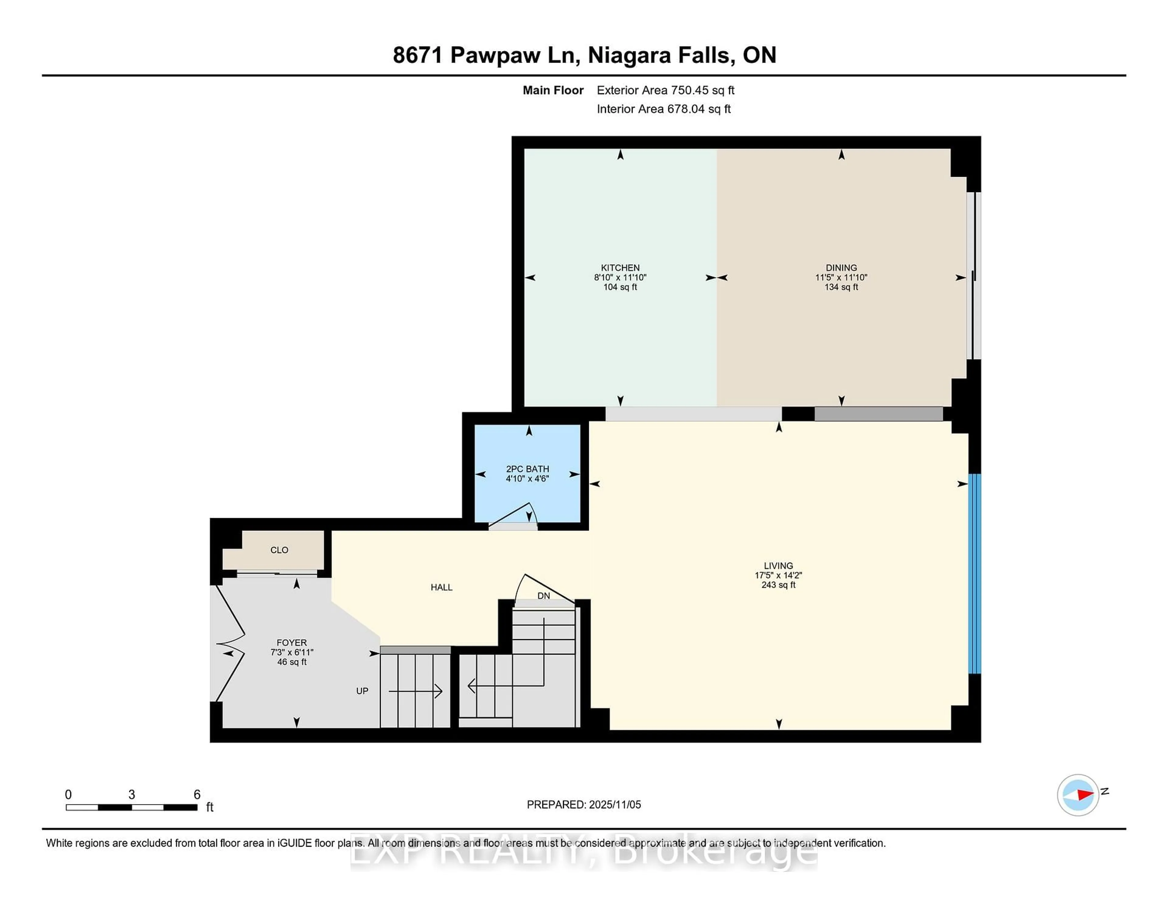 Floor plan for 8671 Pawpaw Lane, Niagara Falls Ontario L2H 3S5