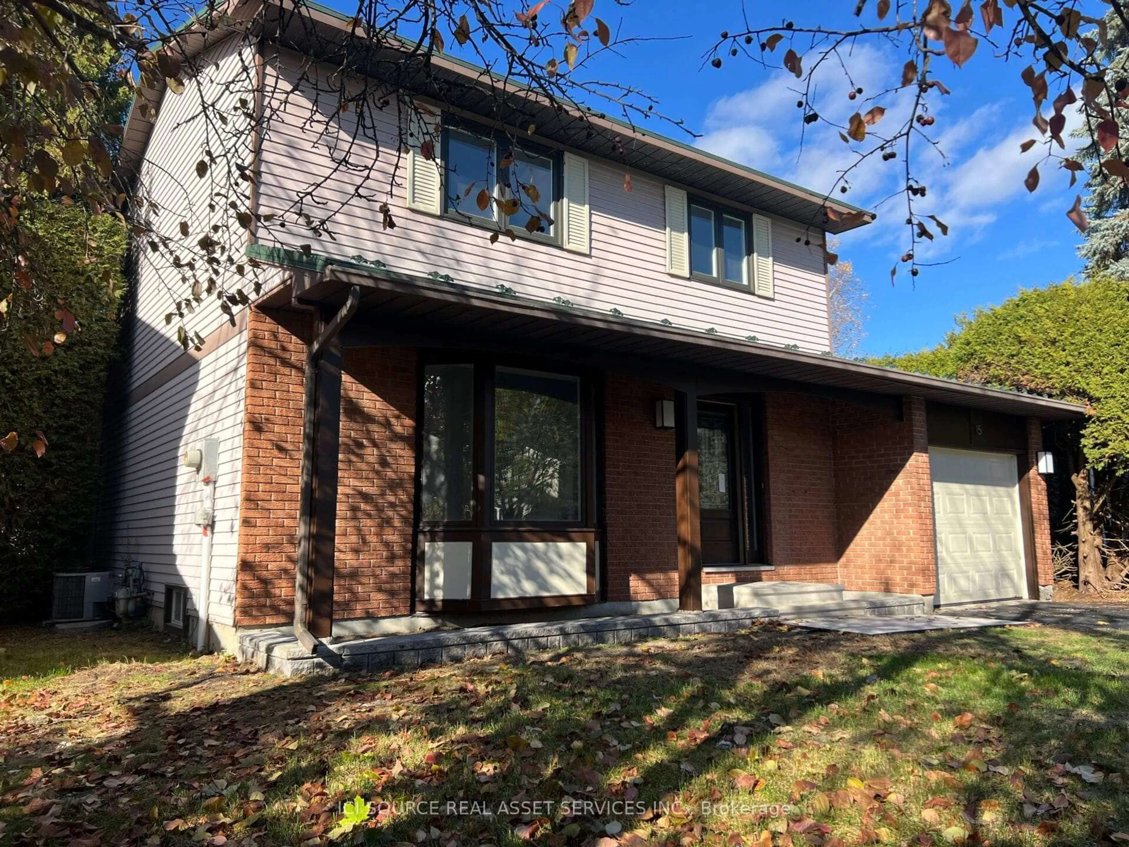 Home with brick exterior material, street for 15 Scharf Lane, Kanata Ontario K2L 2K3