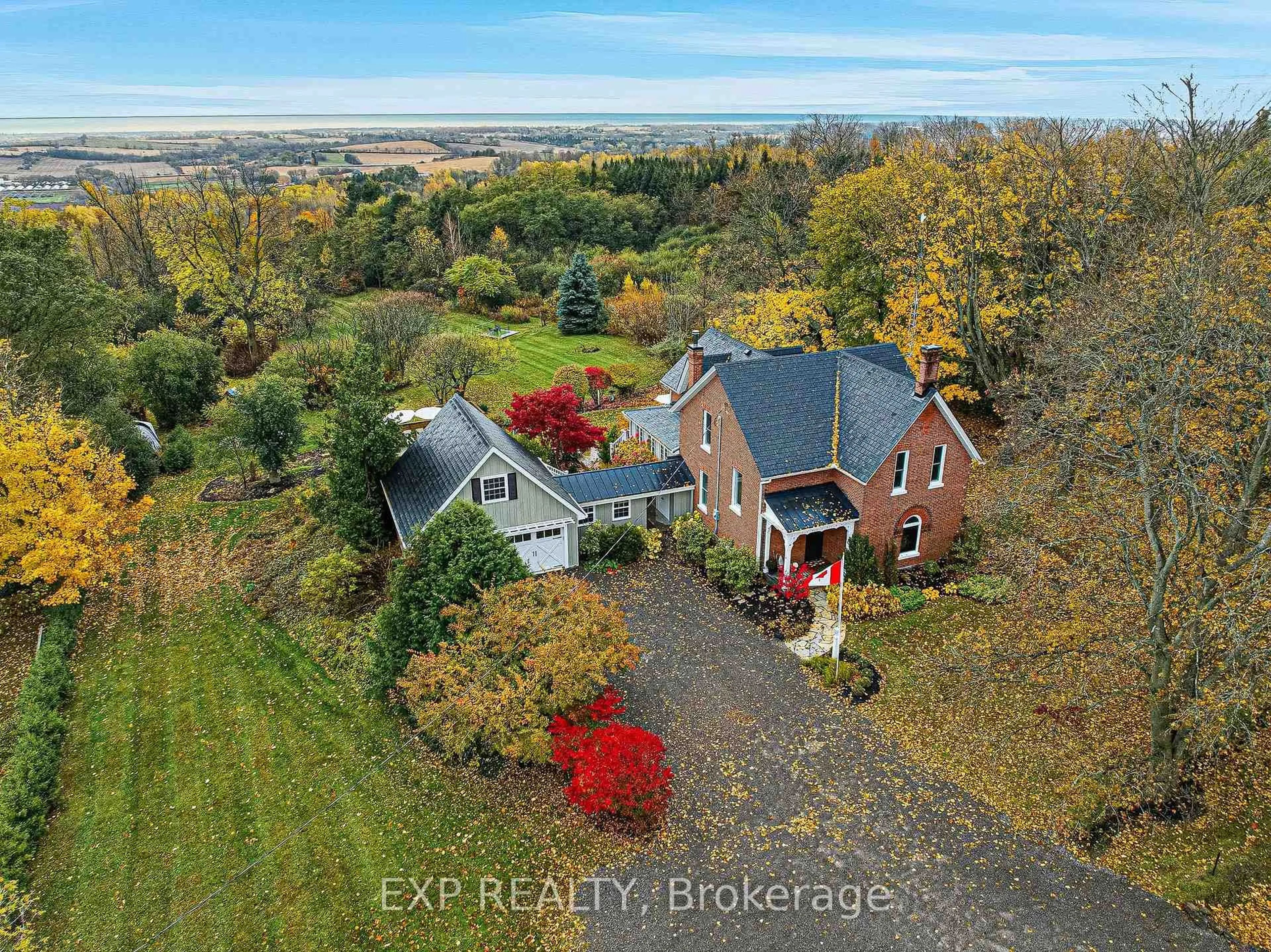 A pic from outside/outdoor area/front of a property/back of a property/a pic from drone, water/lake/river/ocean view for 7823 Bickle Hill Rd, Hamilton Township Ontario K9A 4J7