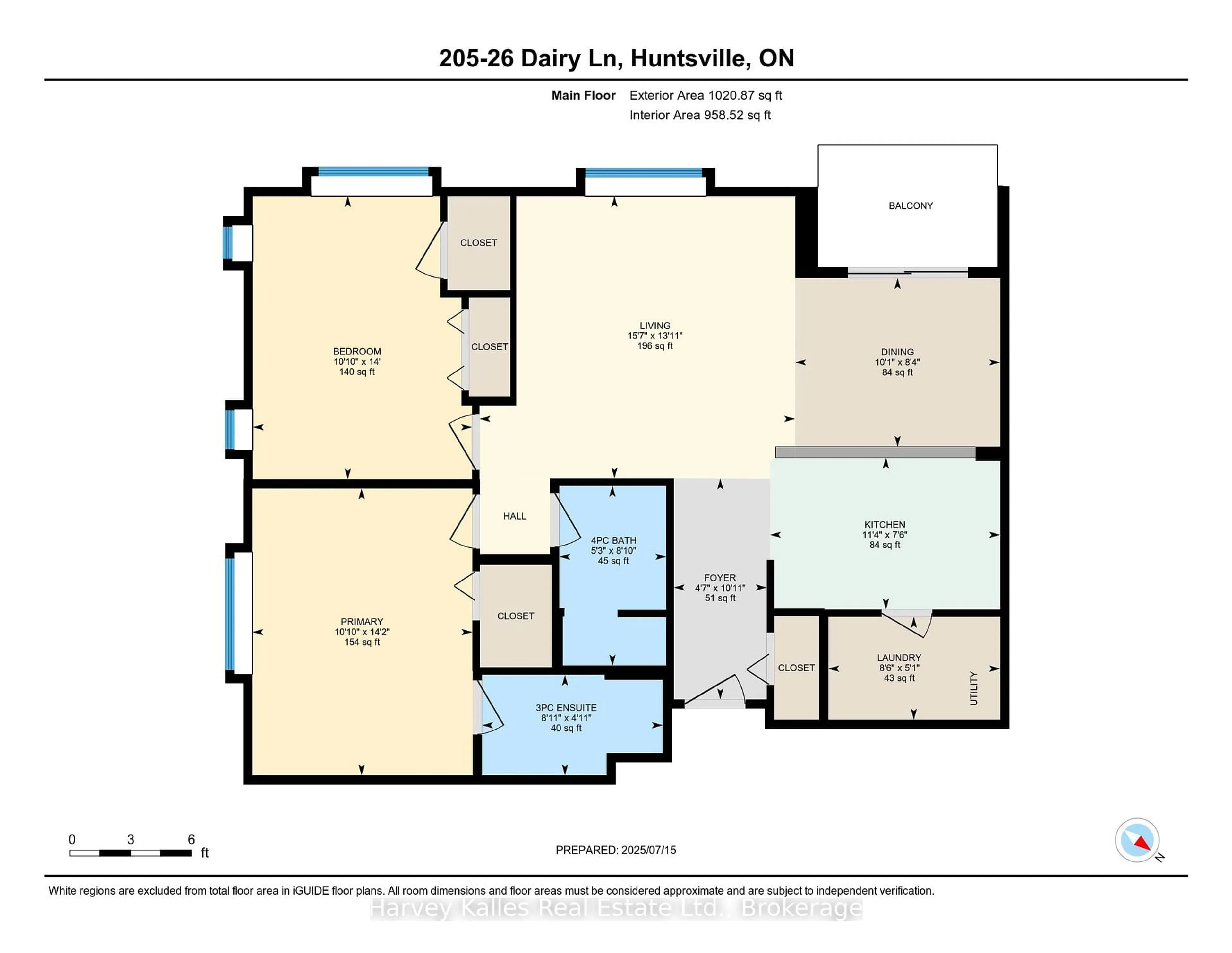 Floor plan for 26 Dairy Lane #205, Huntsville Ontario P1H 0A4