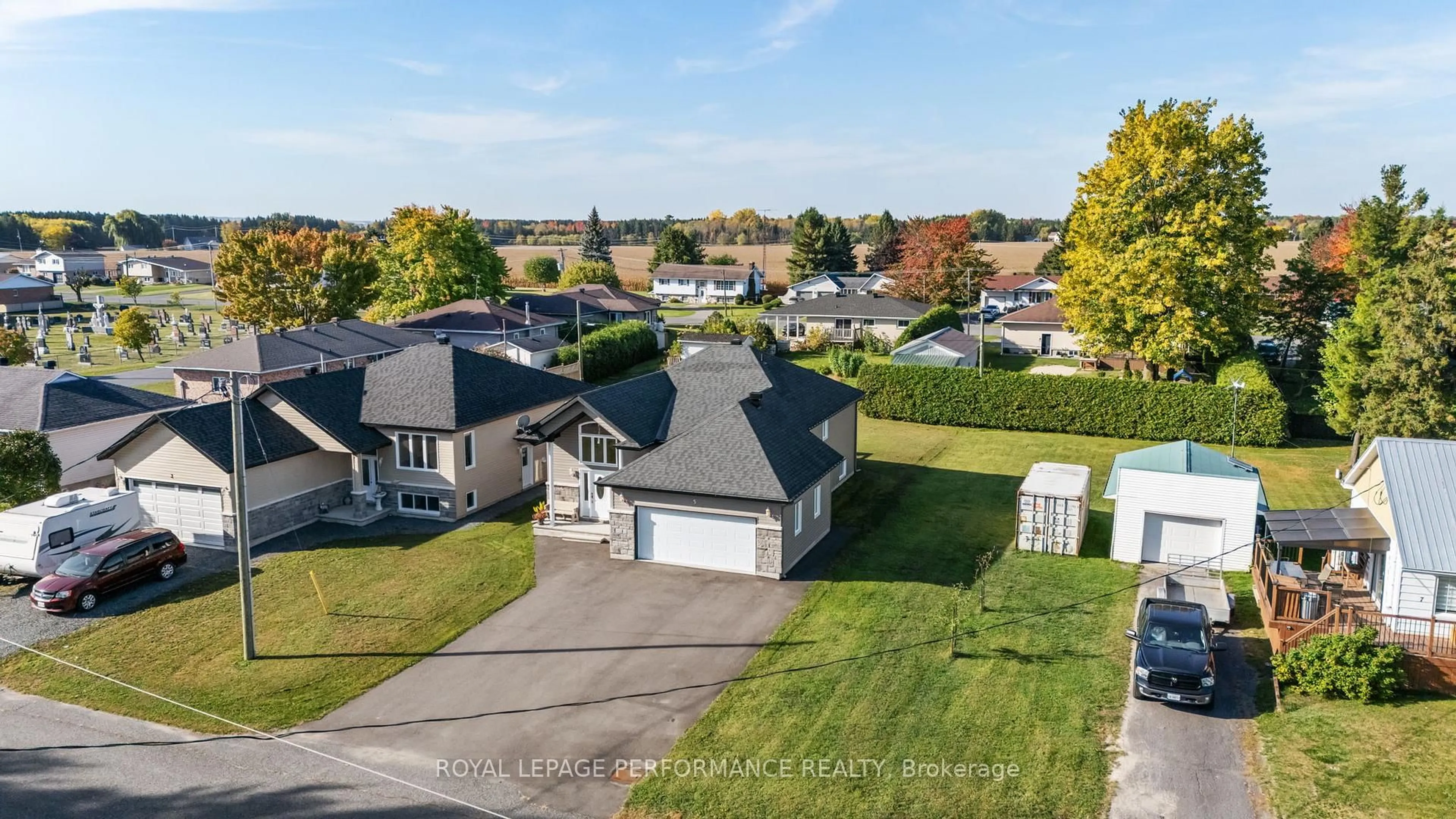 A pic from outside/outdoor area/front of a property/back of a property/a pic from drone, street for 5 Lamoureux St, The Nation Ontario K0G 1L0