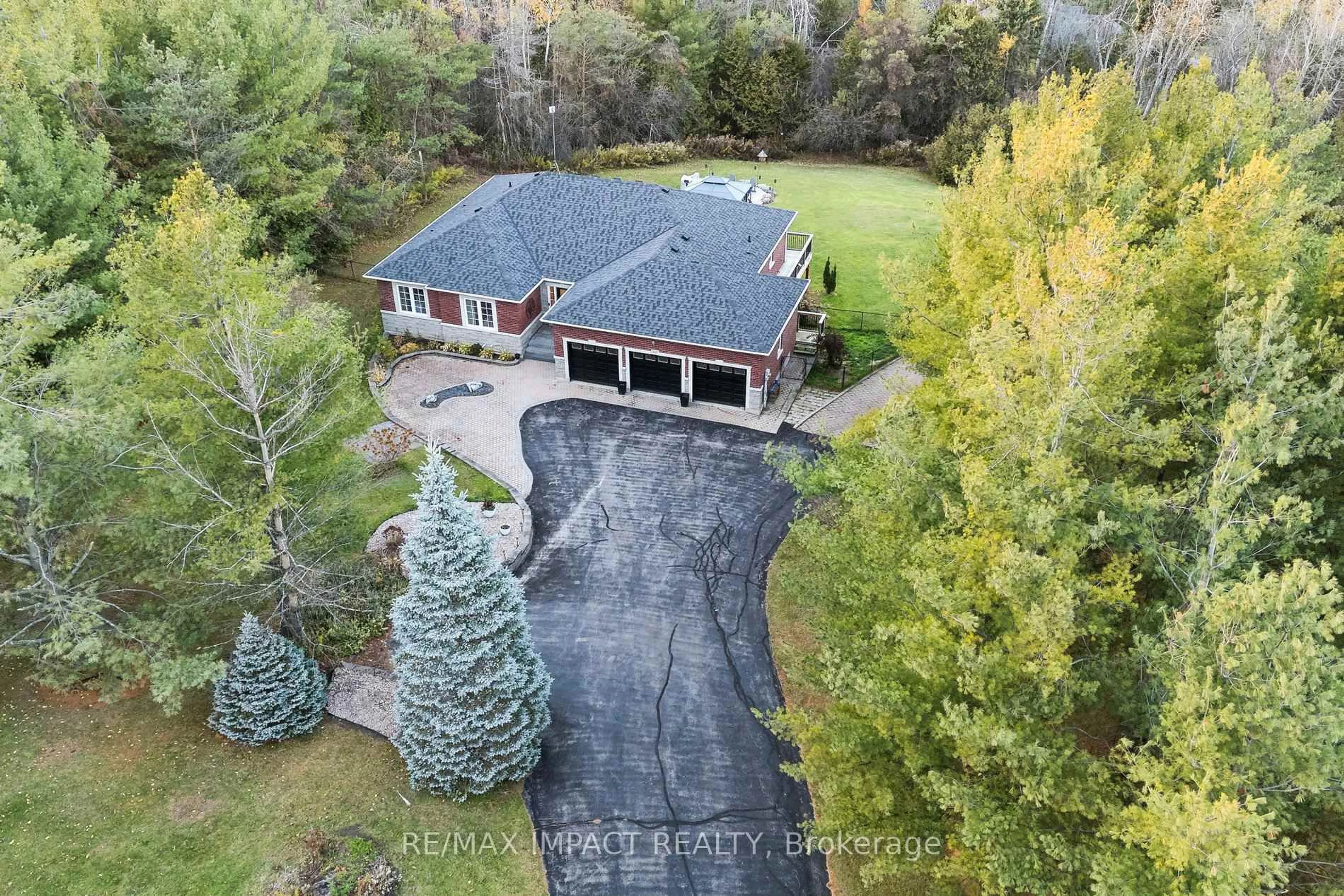 A pic from outside/outdoor area/front of a property/back of a property/a pic from drone, water/lake/river/ocean view for 448 7A Highway, Cavan Monaghan Ontario L0A 1C0