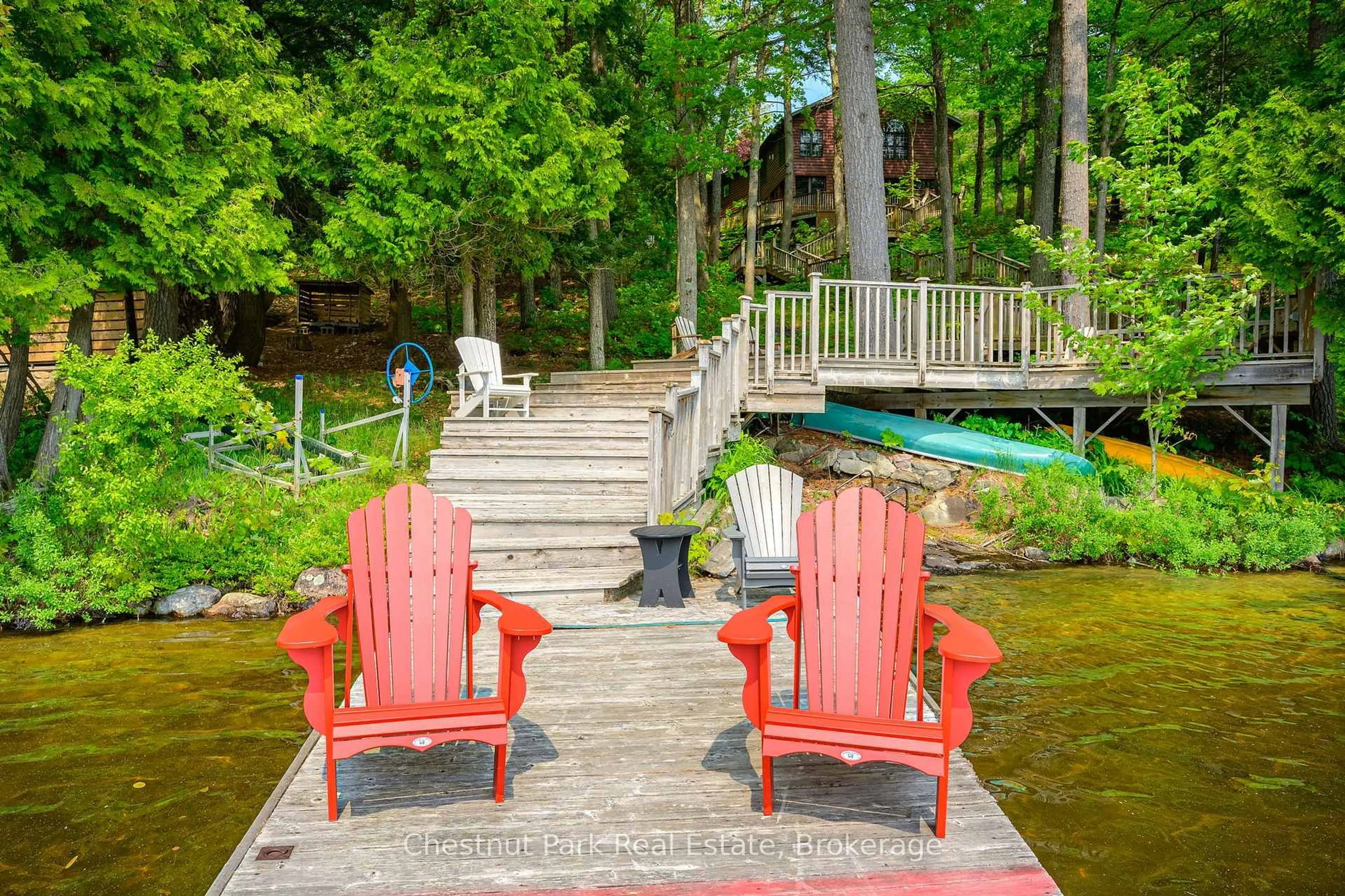Patio, water/lake/river/ocean view for 1143 Leonard Lake 1 Rd, Muskoka Lakes Ontario P1L 2G7