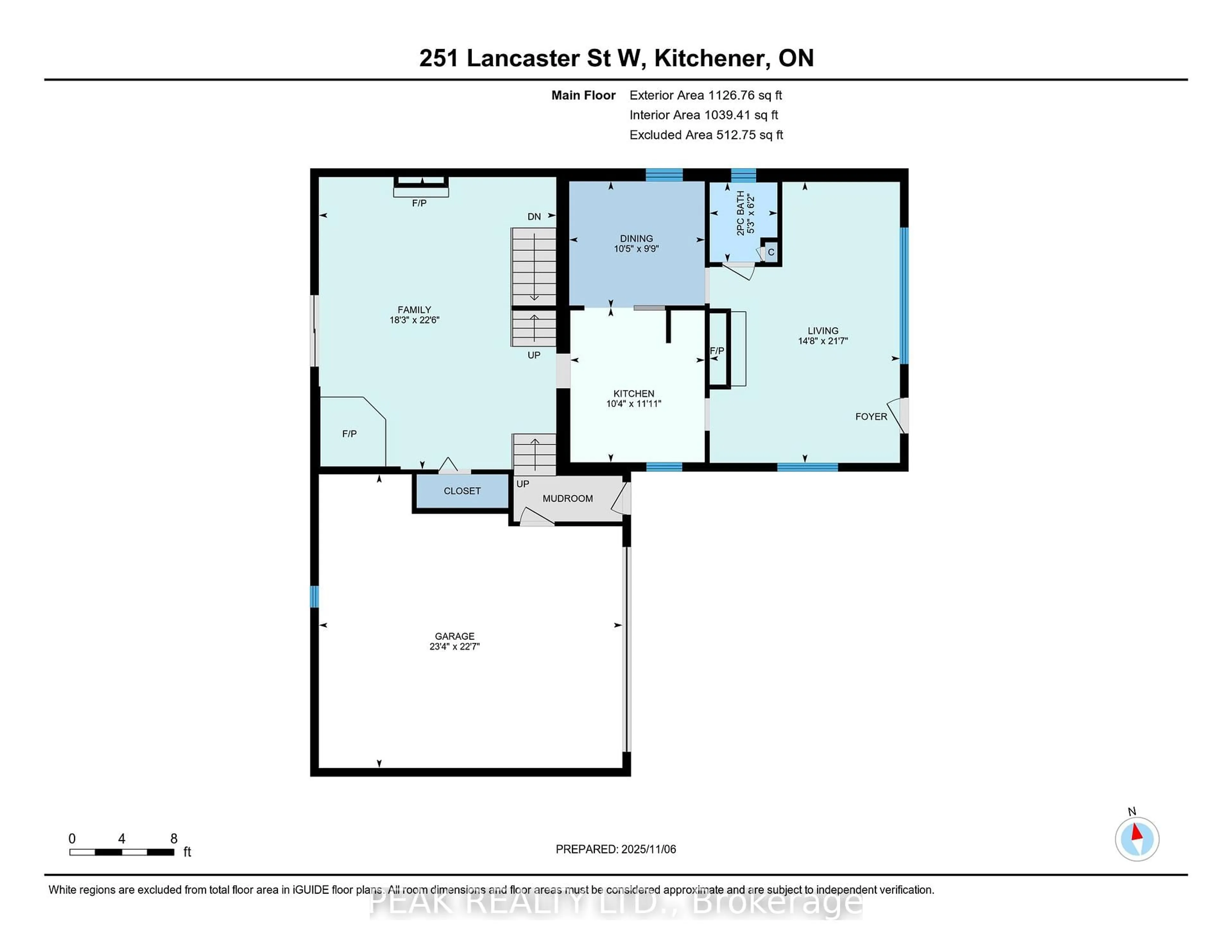 Floor plan for 215 Lancaster St, Kitchener Ontario N2H 4T9