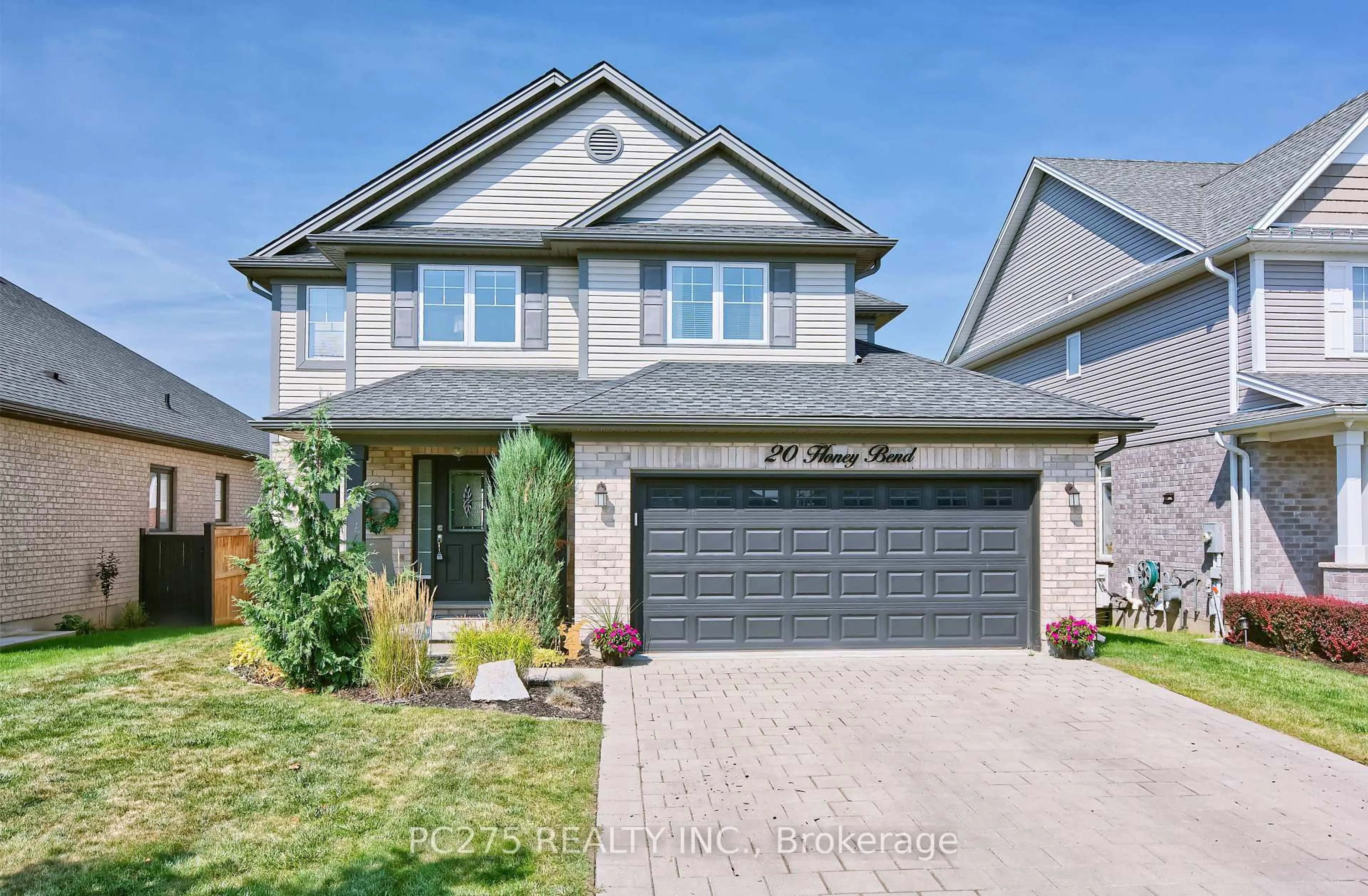 Home with brick exterior material, street for 20 Honey Bend, St. Thomas Ontario N5P 3S6