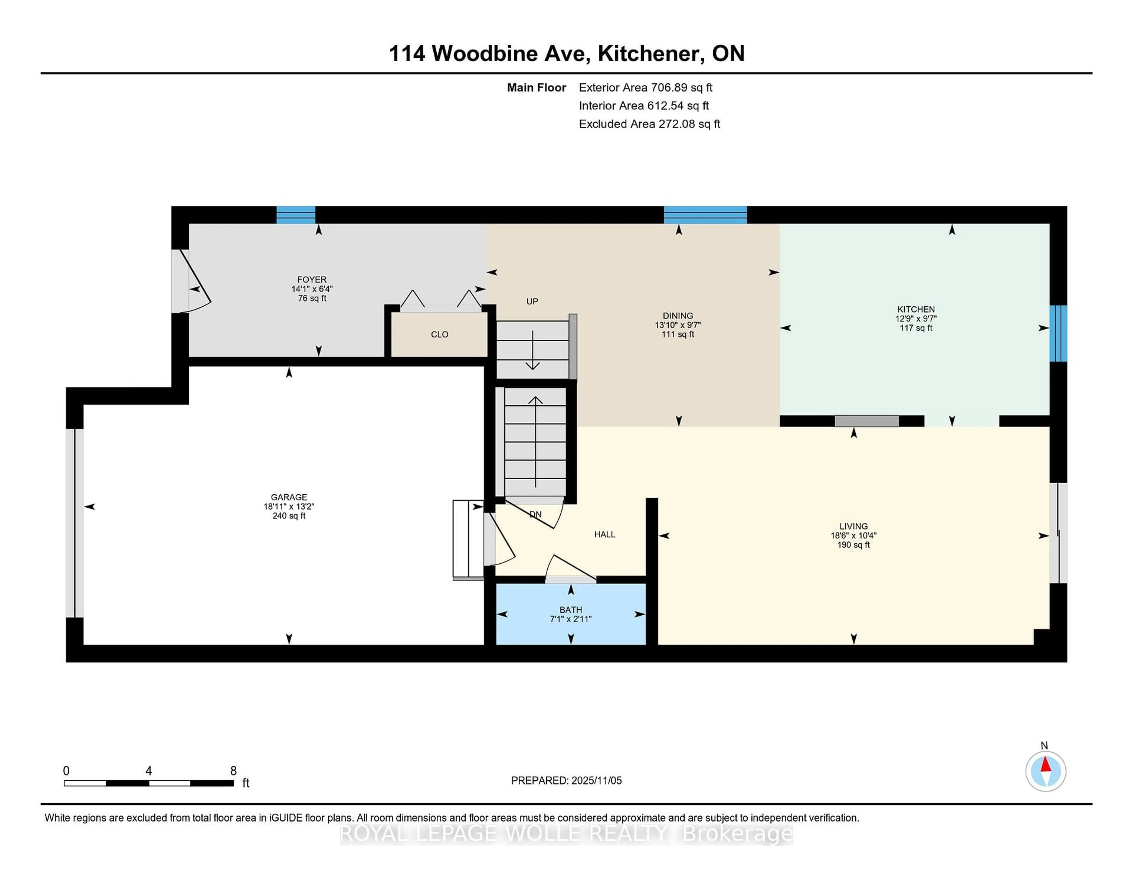 Floor plan for 114 Woodbine Ave, Kitchener Ontario N2R 1X4