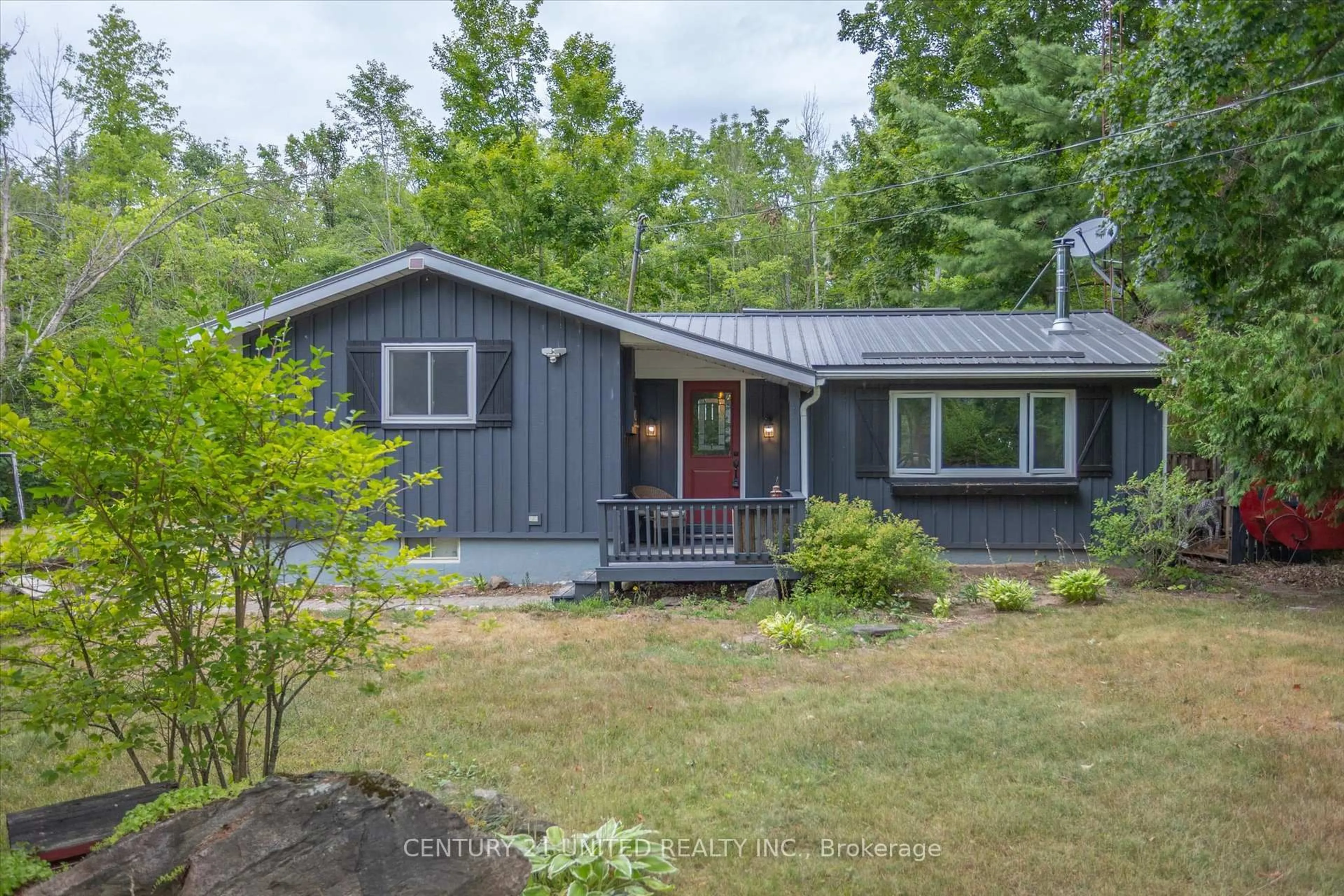 Home with vinyl exterior material, street for 55 Northern Ave, Trent Lakes Ontario K0M 1A0