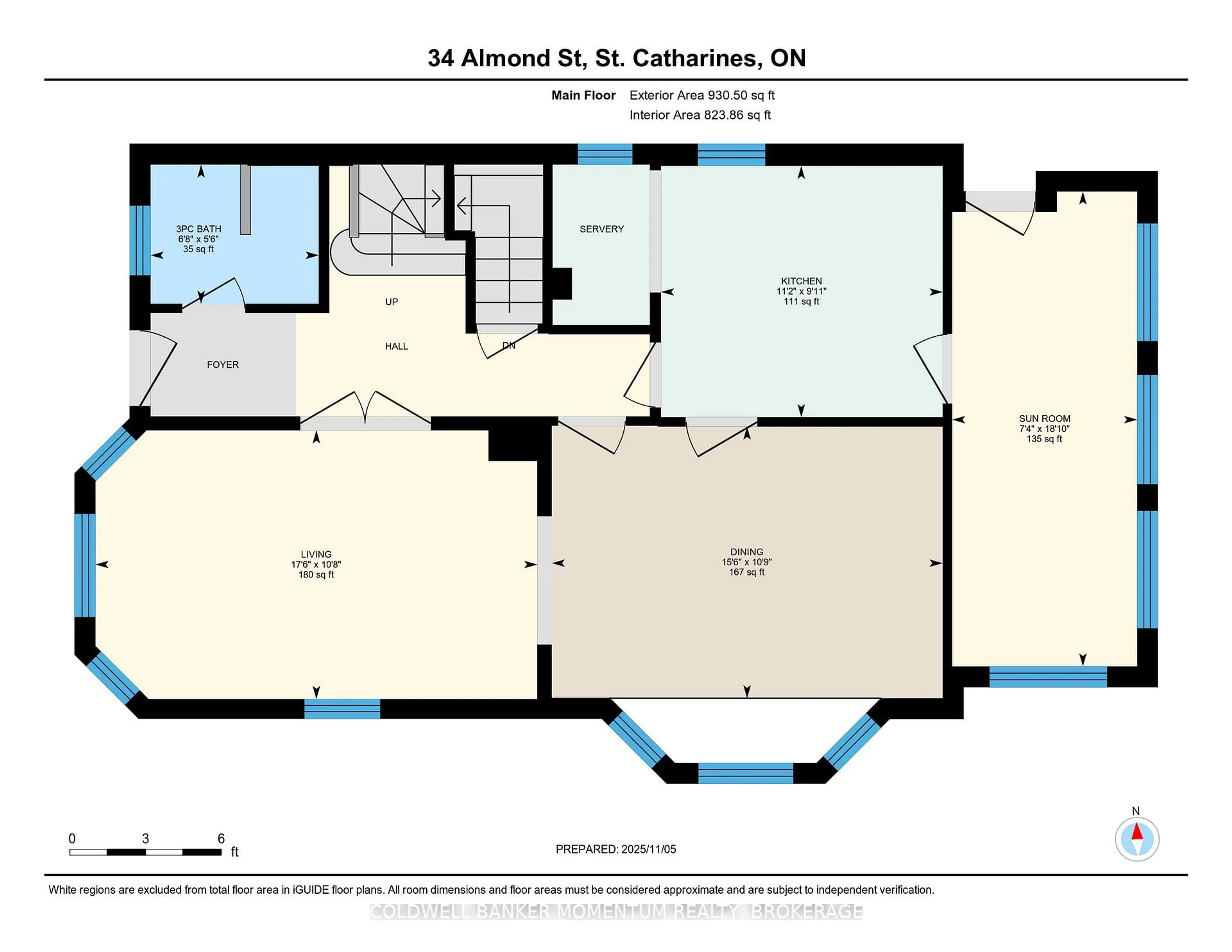 Floor plan for 34 Almond St, St. Catharines Ontario L2T 1E9