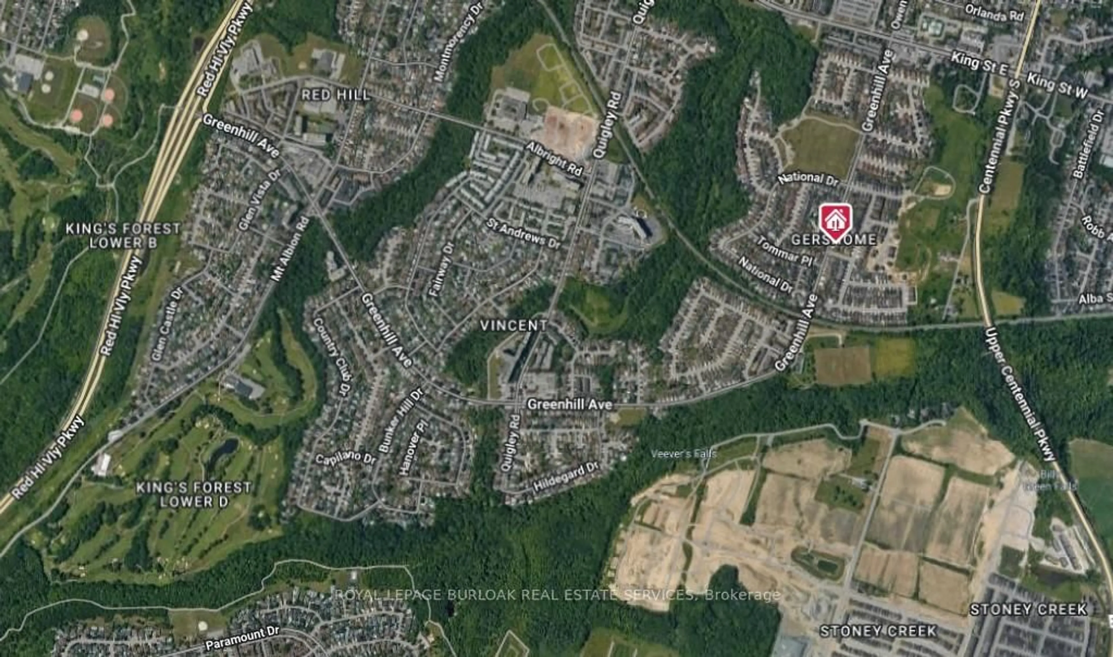 Picture of a map for 1012 Greenhill Ave, Hamilton Ontario L8G 5G9