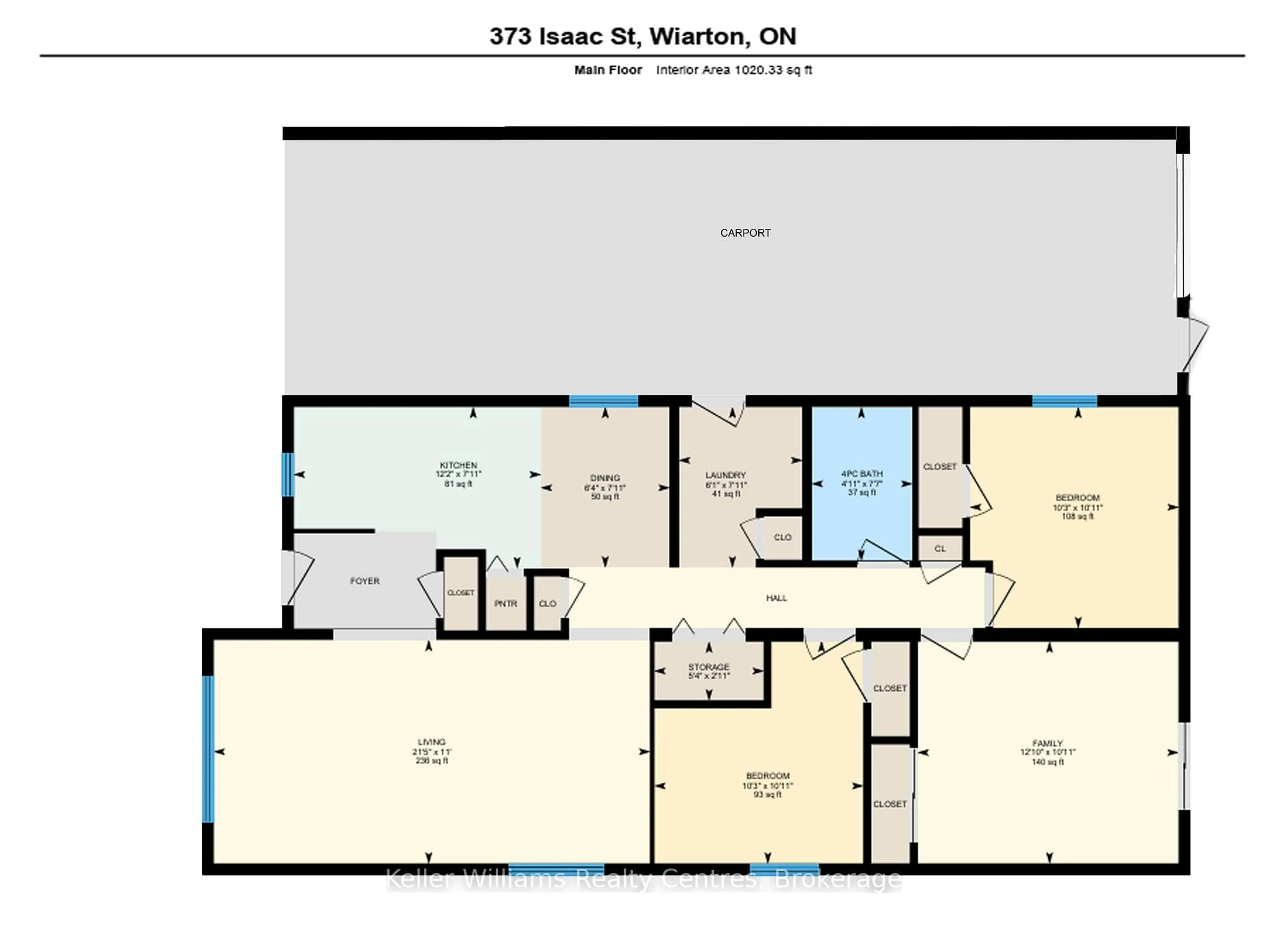Floor plan for 373 Isaac St, South Bruce Peninsula Ontario N0H 2T0