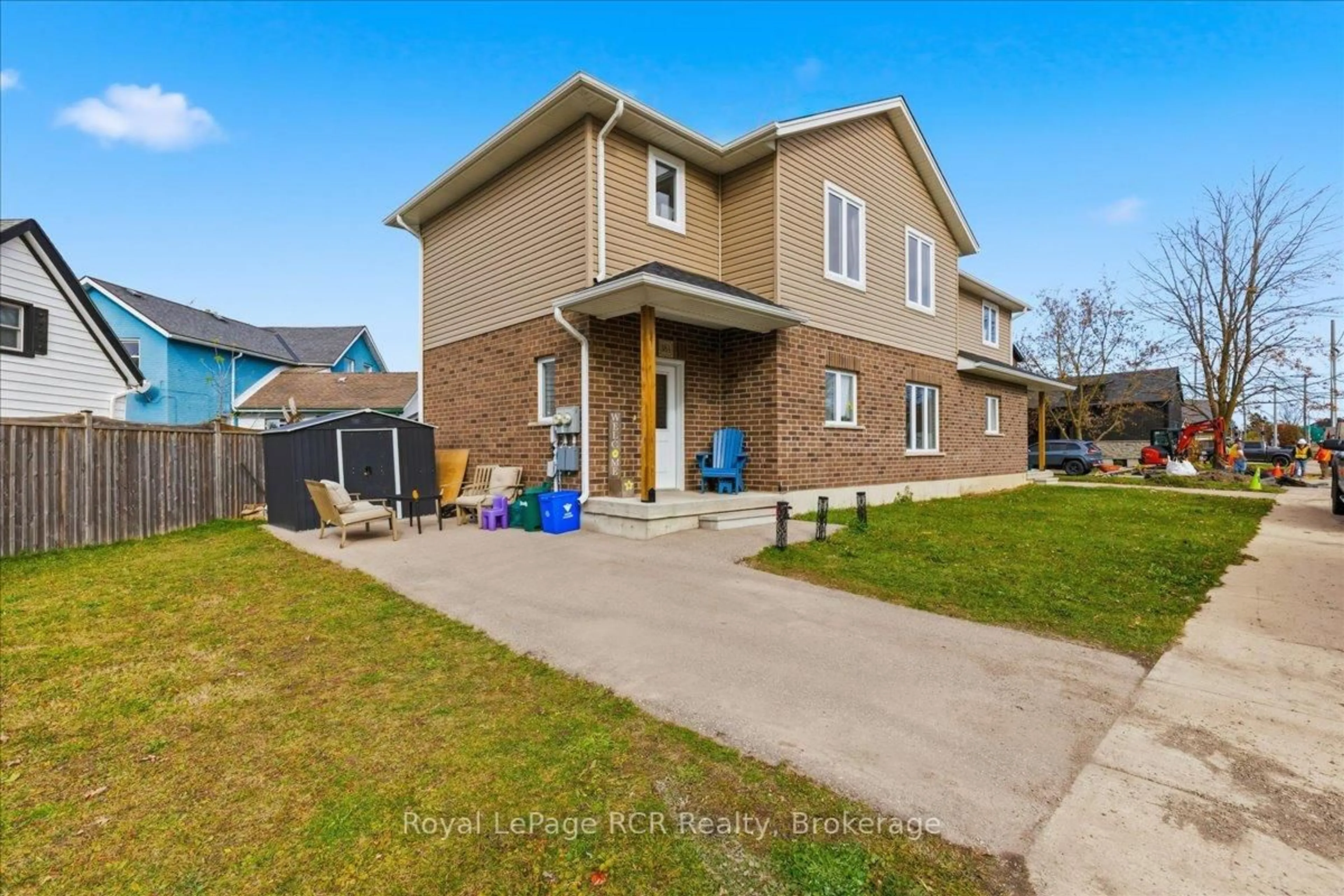 Home with brick exterior material, street for 38 Cobourg Lane, Stratford Ontario N5A 1E7