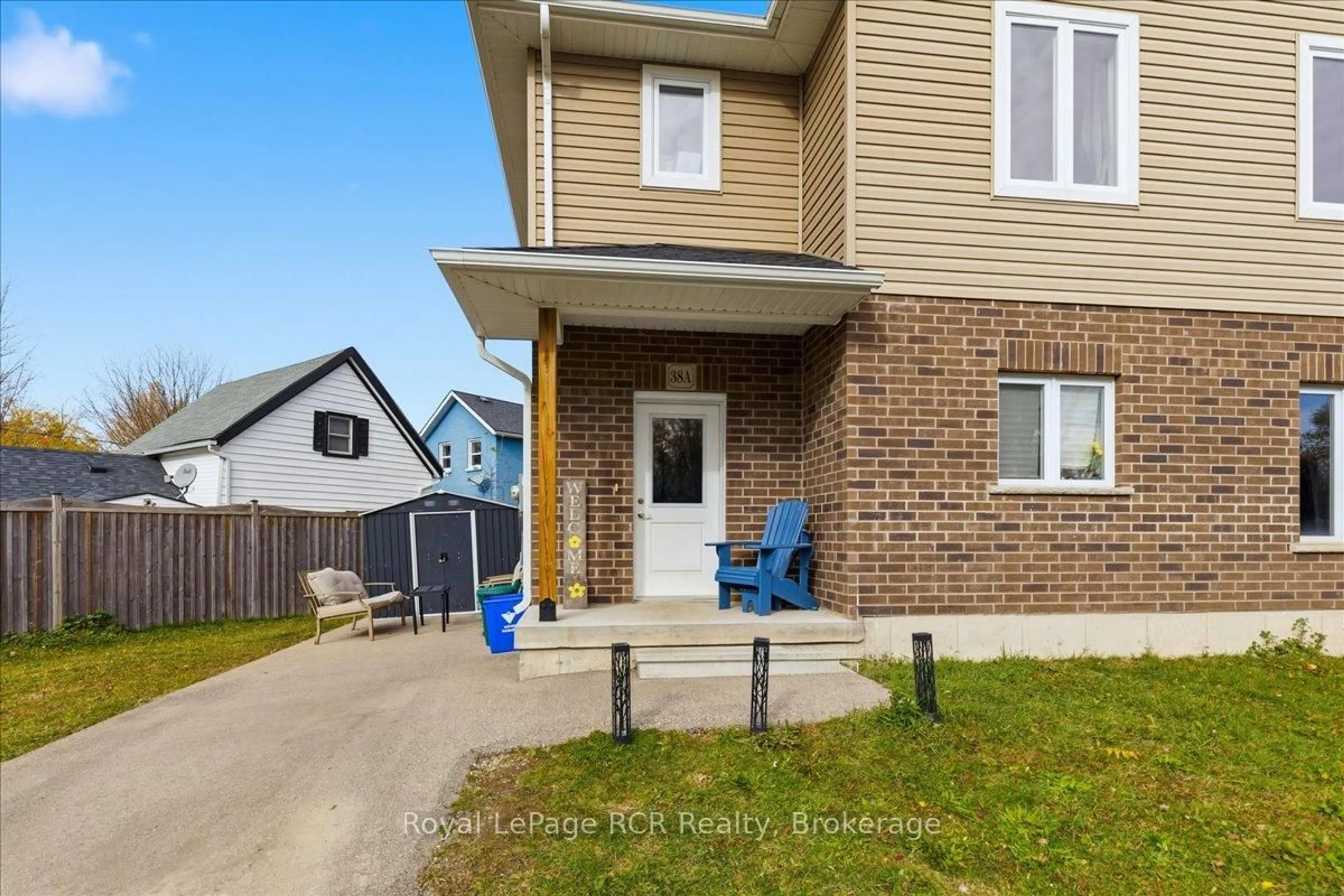 Home with brick exterior material, street for 38 Cobourg Lane, Stratford Ontario N5A 1E7