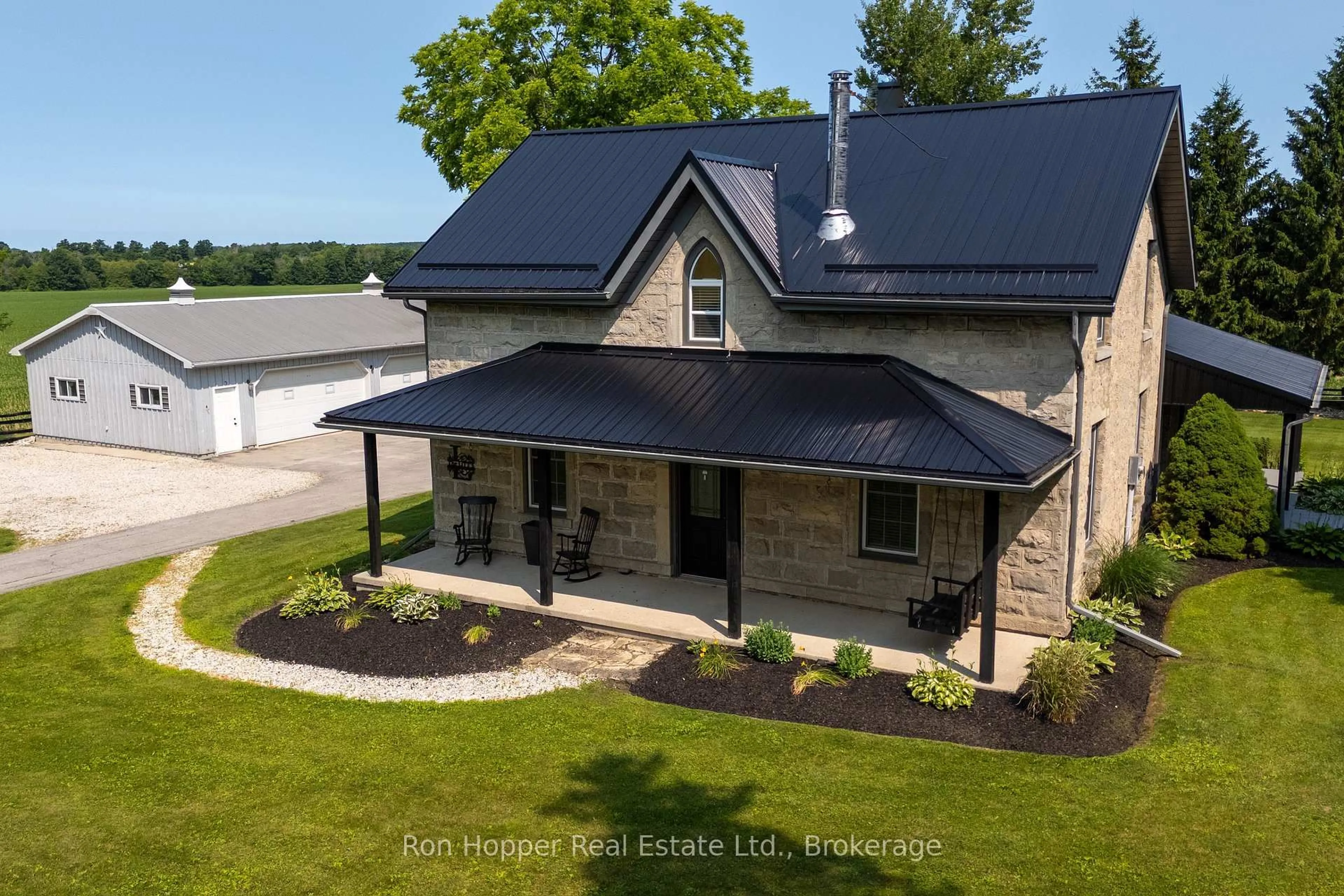 A pic from outside/outdoor area/front of a property/back of a property/a pic from drone, building for 521145 12 Concession, West Grey Ontario N0G 1S0