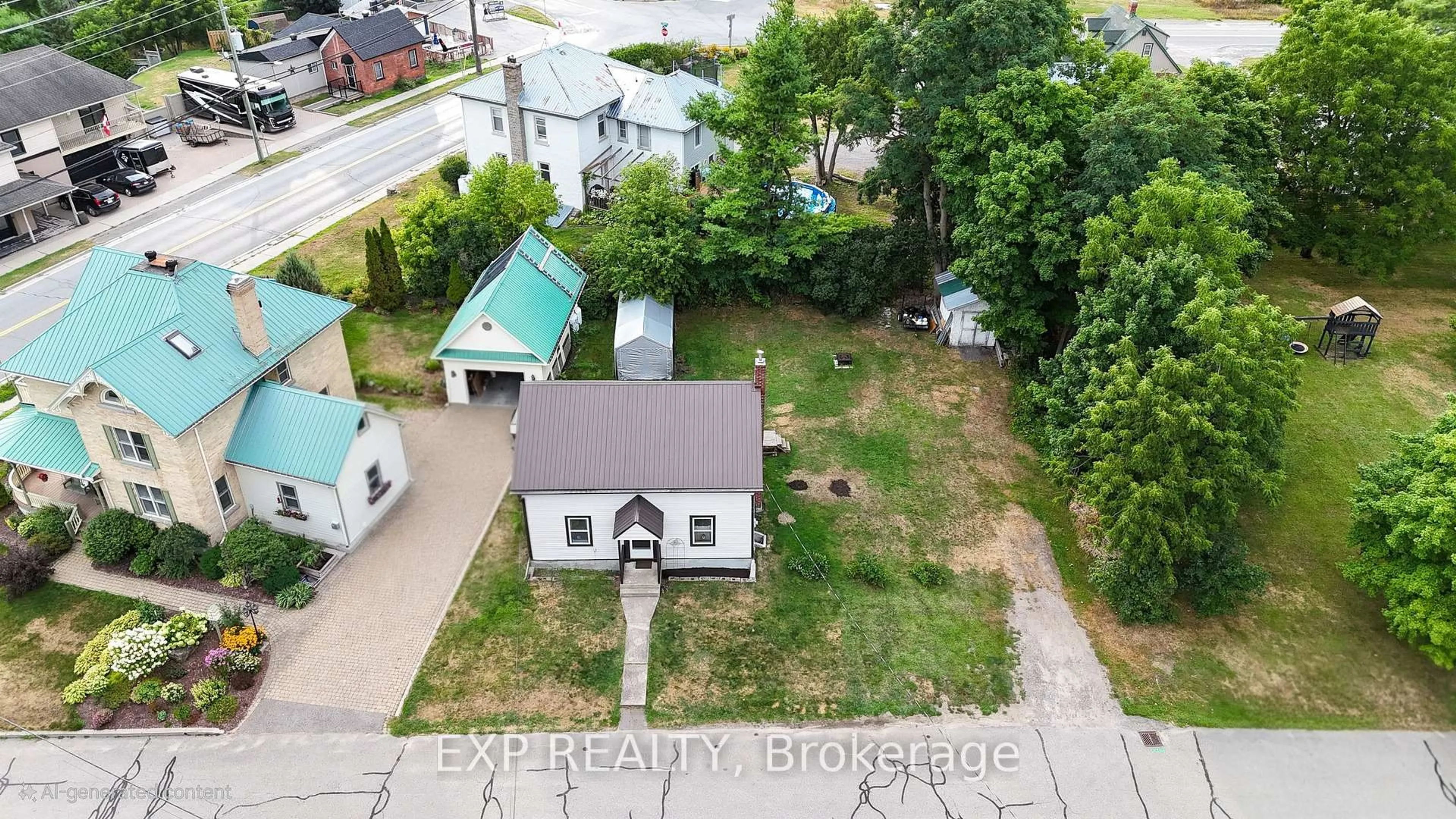 A pic from outside/outdoor area/front of a property/back of a property/a pic from drone, street for 105 Rideau St, Merrickville-Wolford Ontario K0G 1N0