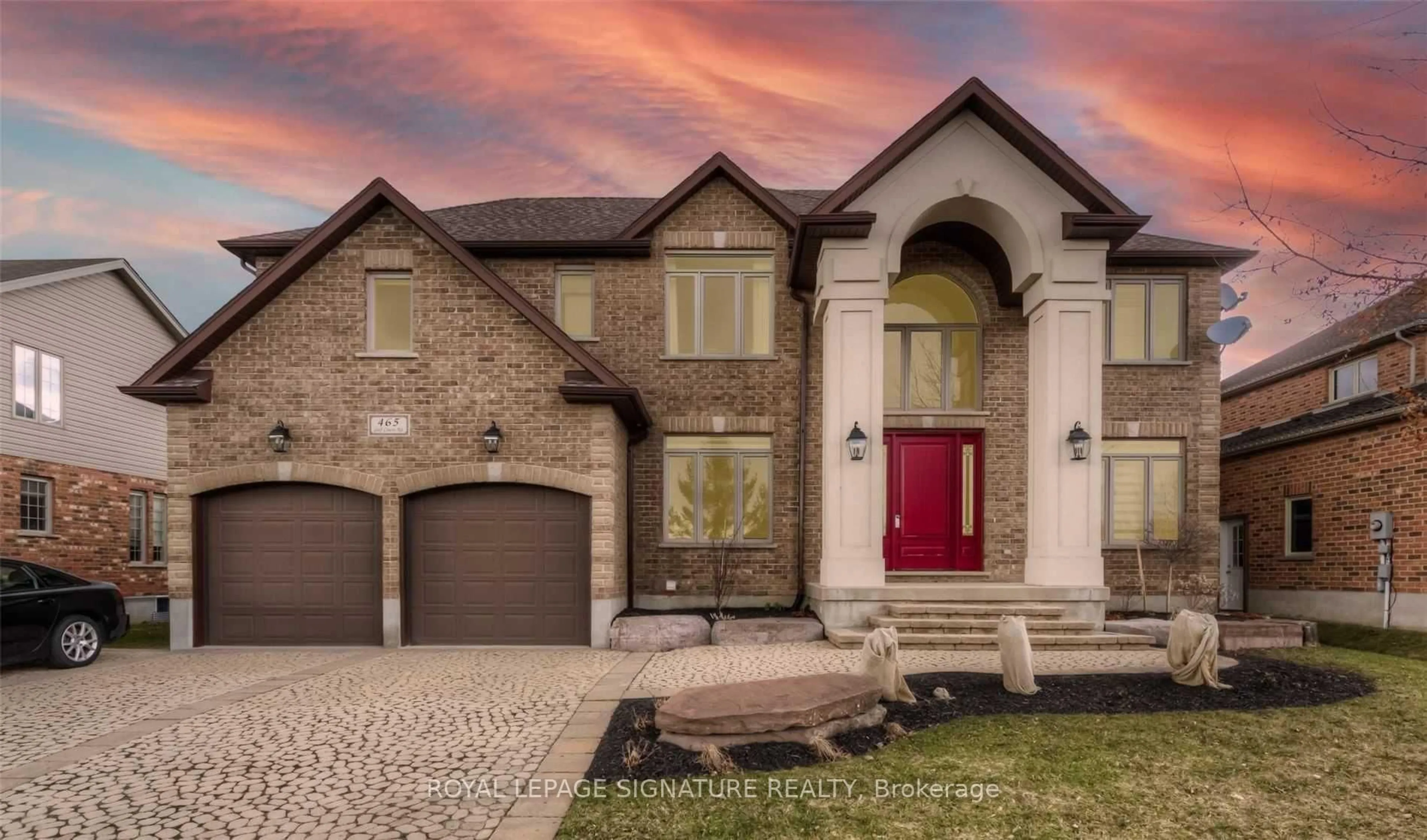 Home with brick exterior material, street for 465 Golf Course Rd, Woolwich Ontario N0B 1N0