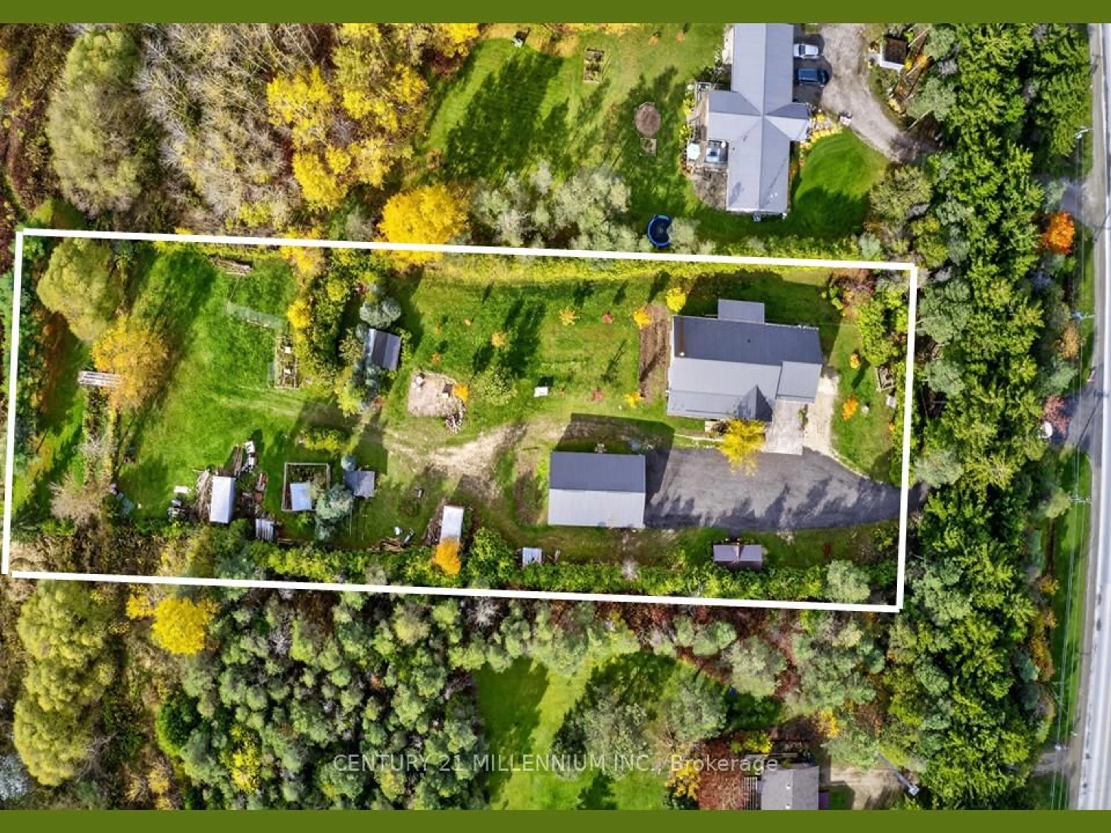 A pic from outside/outdoor area/front of a property/back of a property/a pic from drone, street for 8976 Wellington Road 16, Wellington North Ontario N0G 2E0