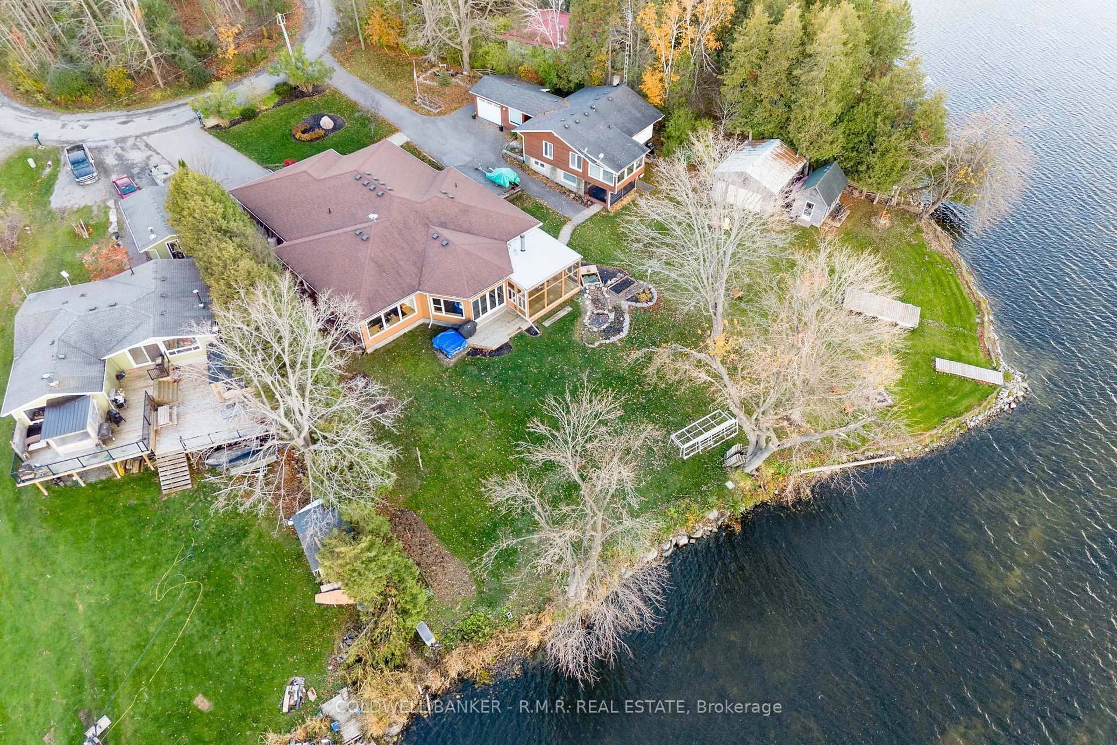 A pic from outside/outdoor area/front of a property/back of a property/a pic from drone, water/lake/river/ocean view for 74 Butternut Dr, Kawartha Lakes Ontario K9V 4R1