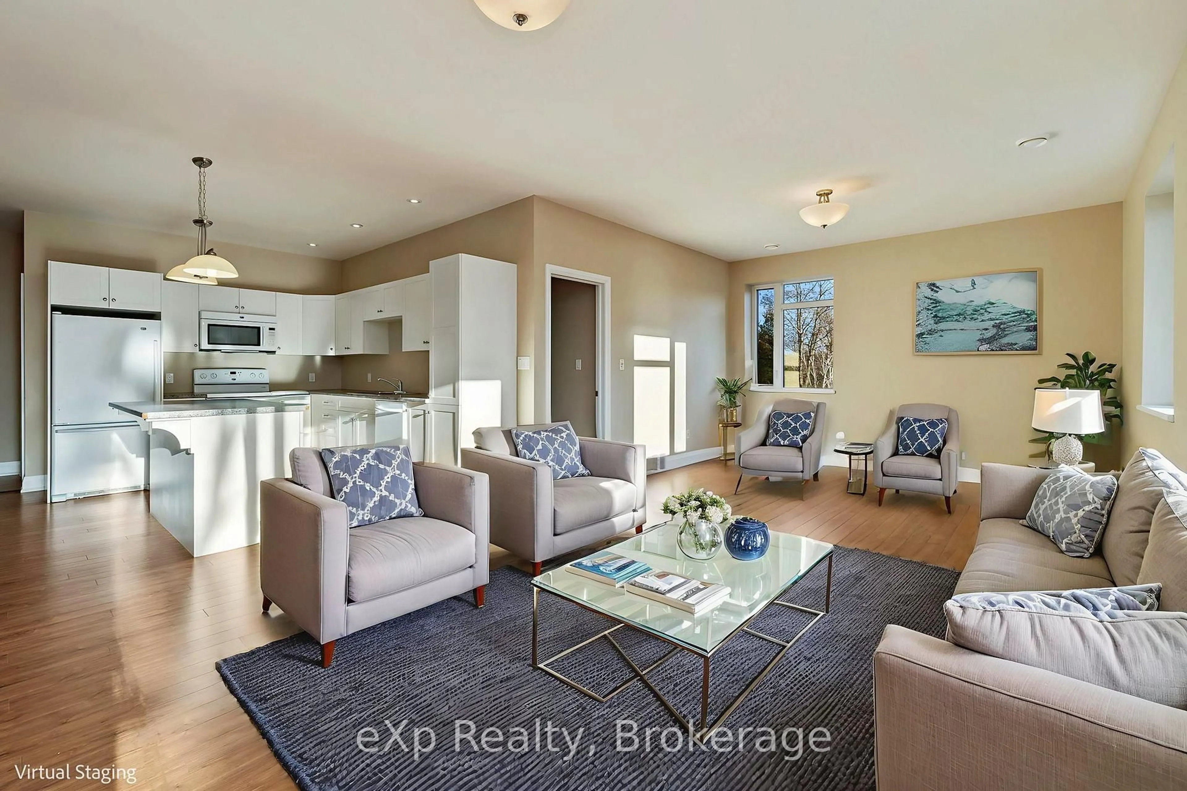 Living room with furniture, ceramic/tile floor for 20D Silver Birch Crt #308, Parry Sound Ontario P2A 0A7