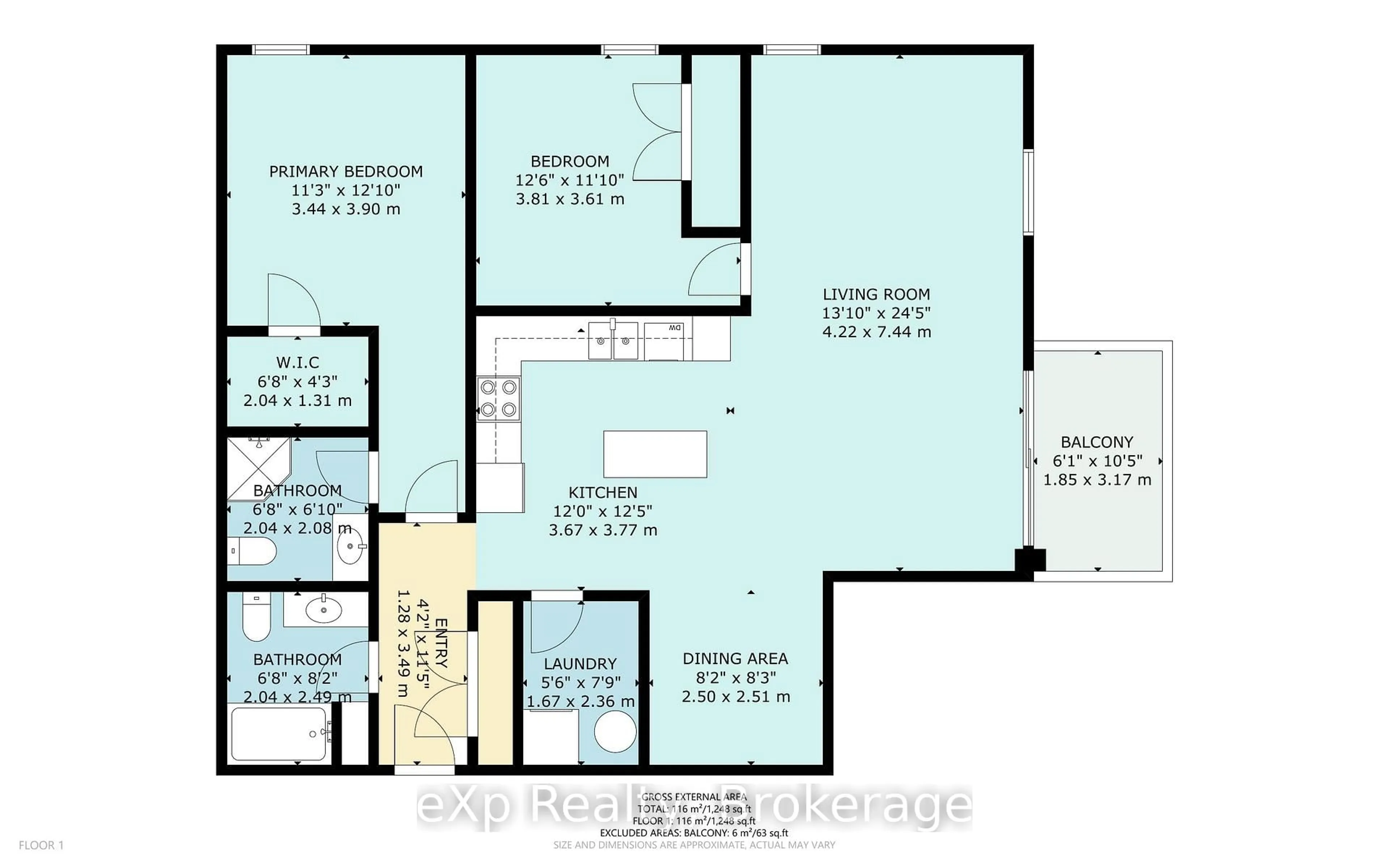 Floor plan for 20D Silver Birch Crt #308, Parry Sound Ontario P2A 0A7