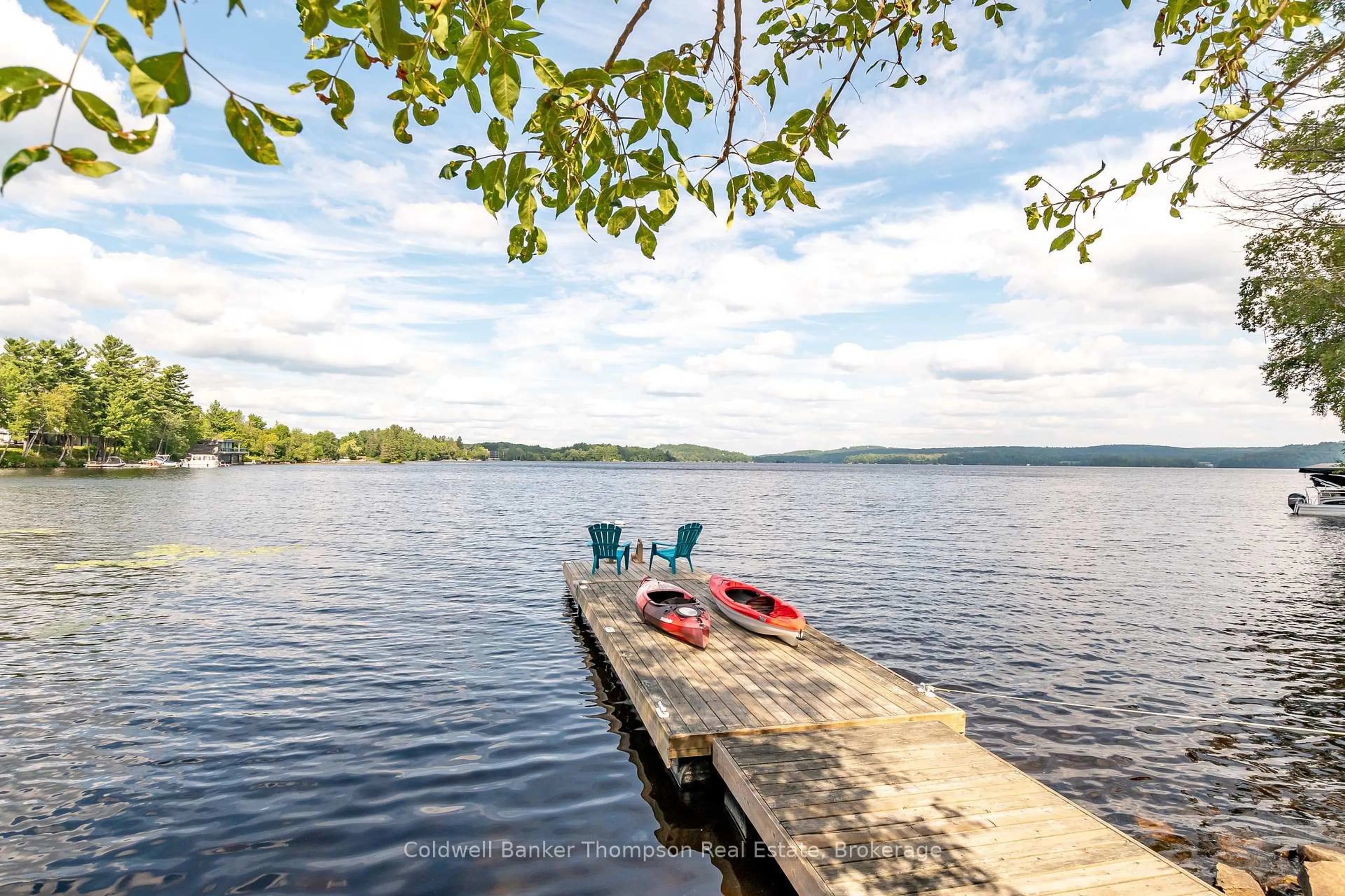 Patio, water/lake/river/ocean view for 26 Helen St, Huntsville Ontario P1H 1H5