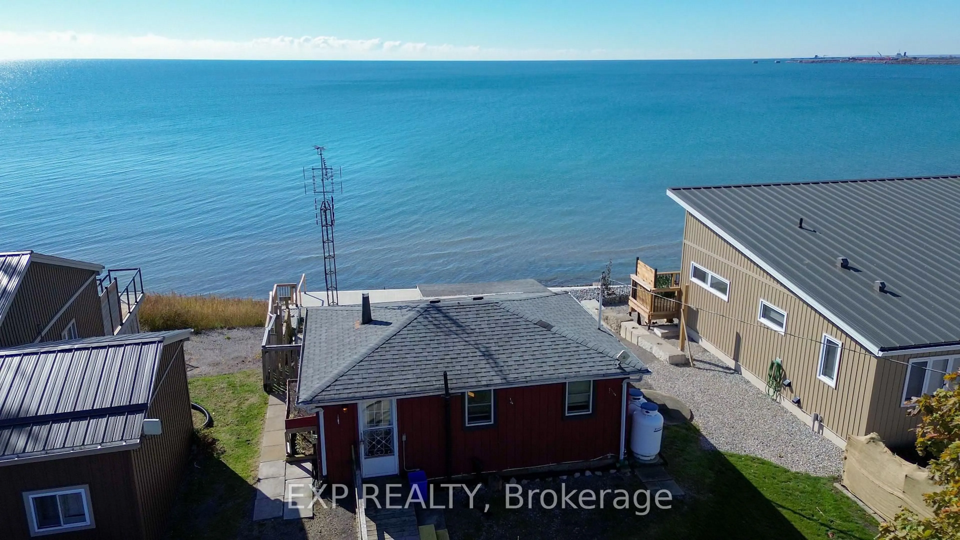 A pic from outside/outdoor area/front of a property/back of a property/a pic from drone, water/lake/river/ocean view for 370 South Coast Dr, Haldimand Ontario N0A 1L0