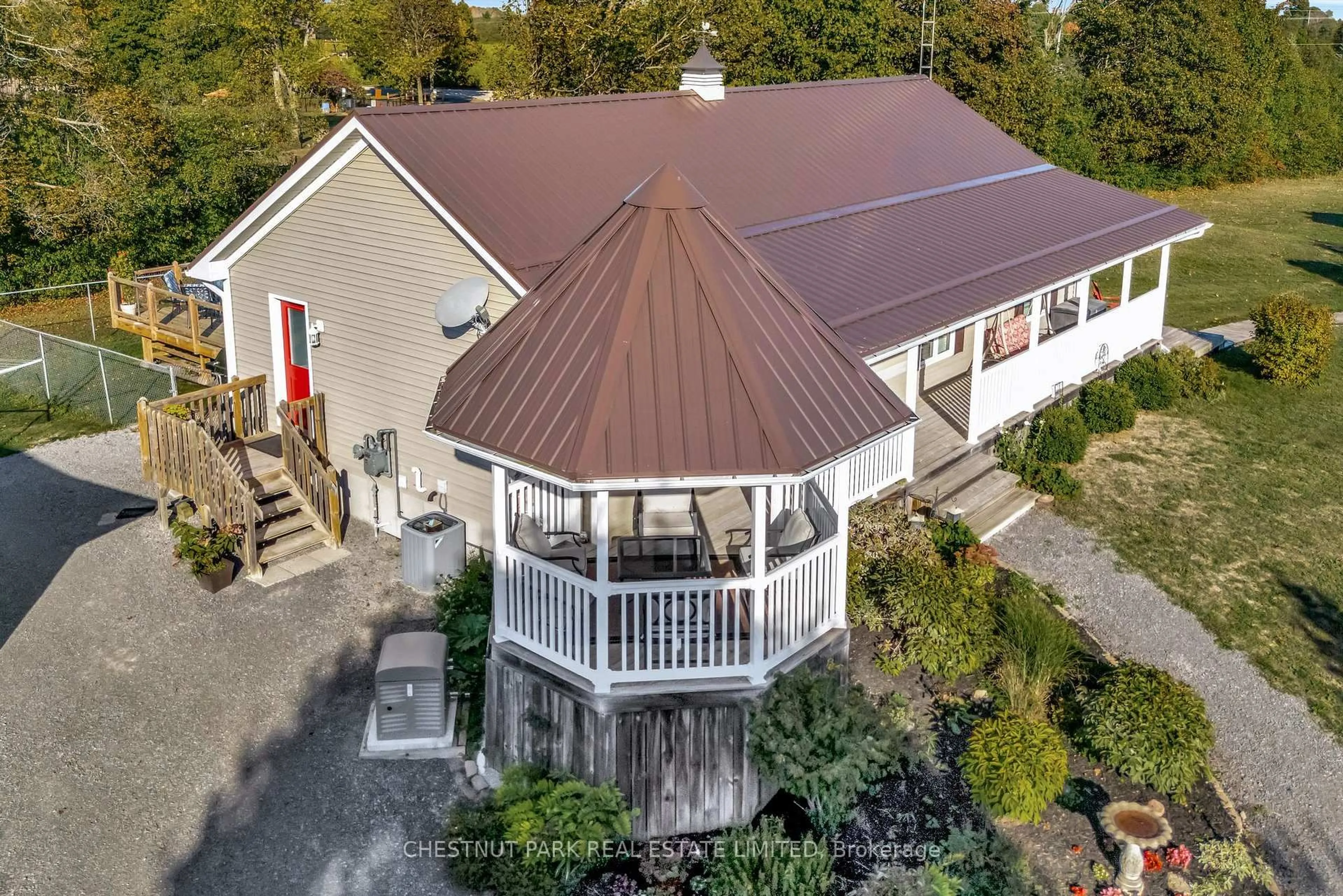 A pic from outside/outdoor area/front of a property/back of a property/a pic from drone, unknown for 28 Huycks Point Rd, Prince Edward County Ontario K0K 3L0