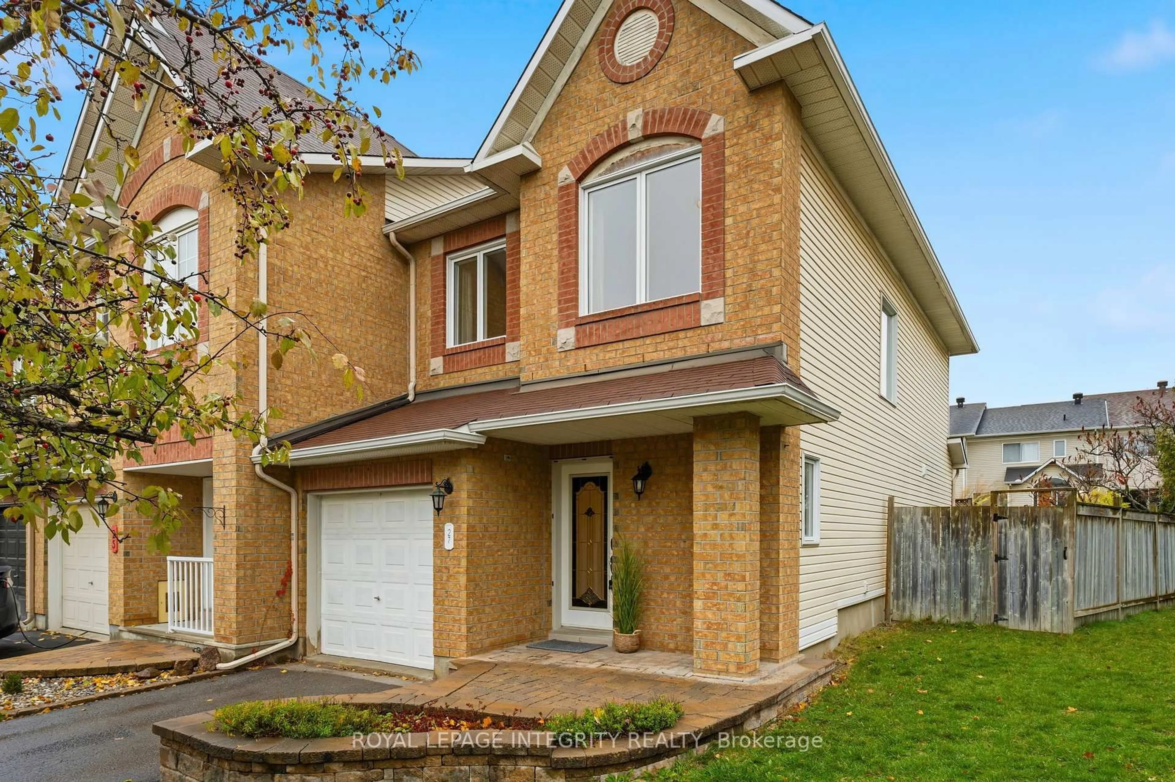 Home with brick exterior material, street for 27 Flowertree Cres, Kanata Ontario K2M 2R8
