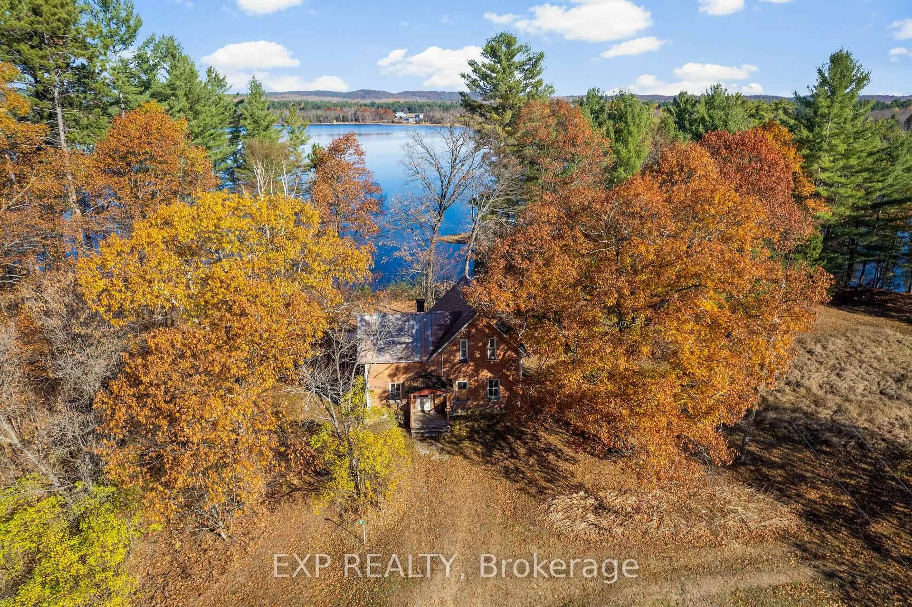 A pic from outside/outdoor area/front of a property/back of a property/a pic from drone, water/lake/river/ocean view for 30 Grannys Lane, Killaloe Ontario K0J 2A0