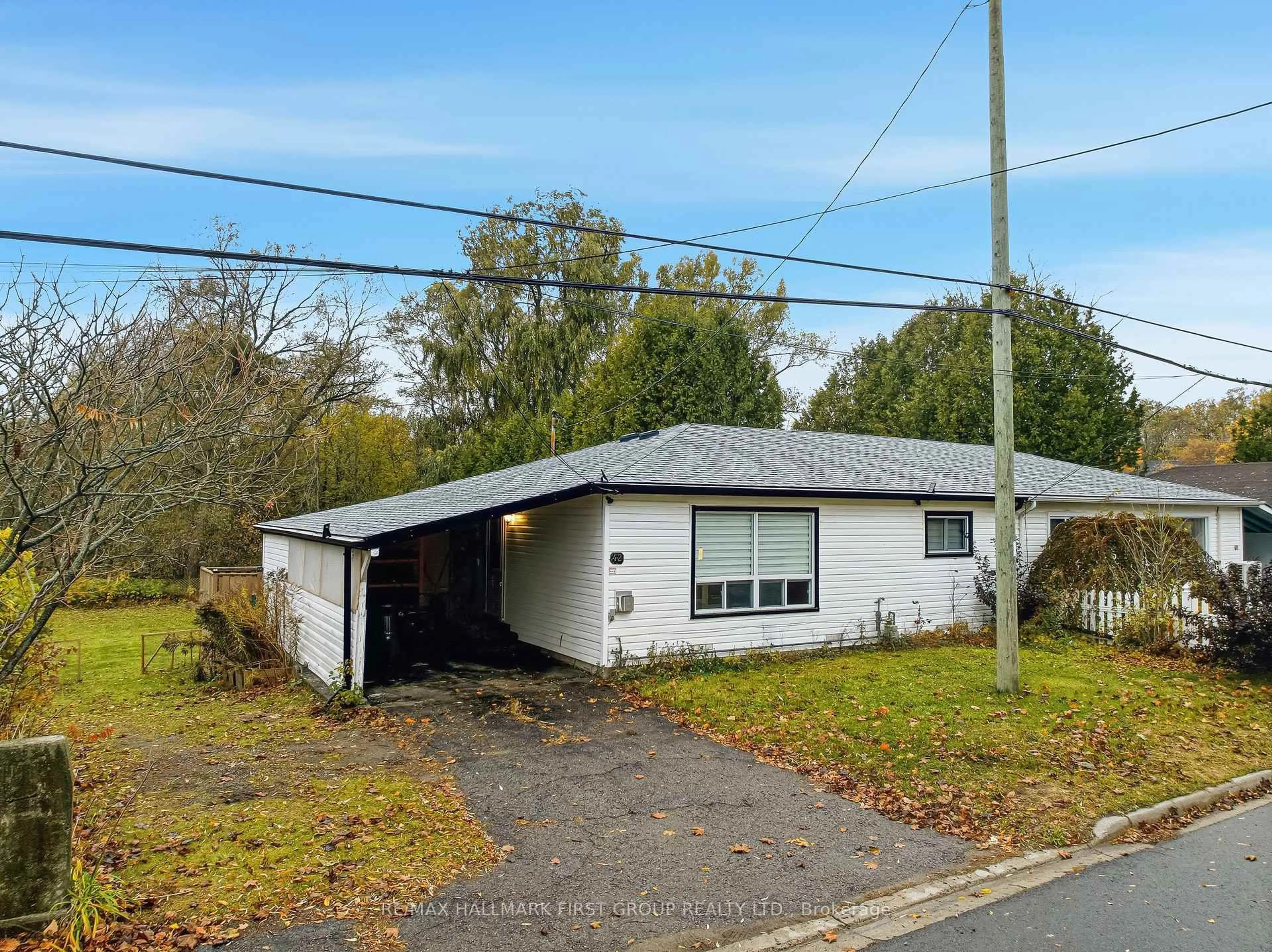A pic from outside/outdoor area/front of a property/back of a property/a pic from drone, street for 42 Division St, Cramahe Ontario K0K 1S0