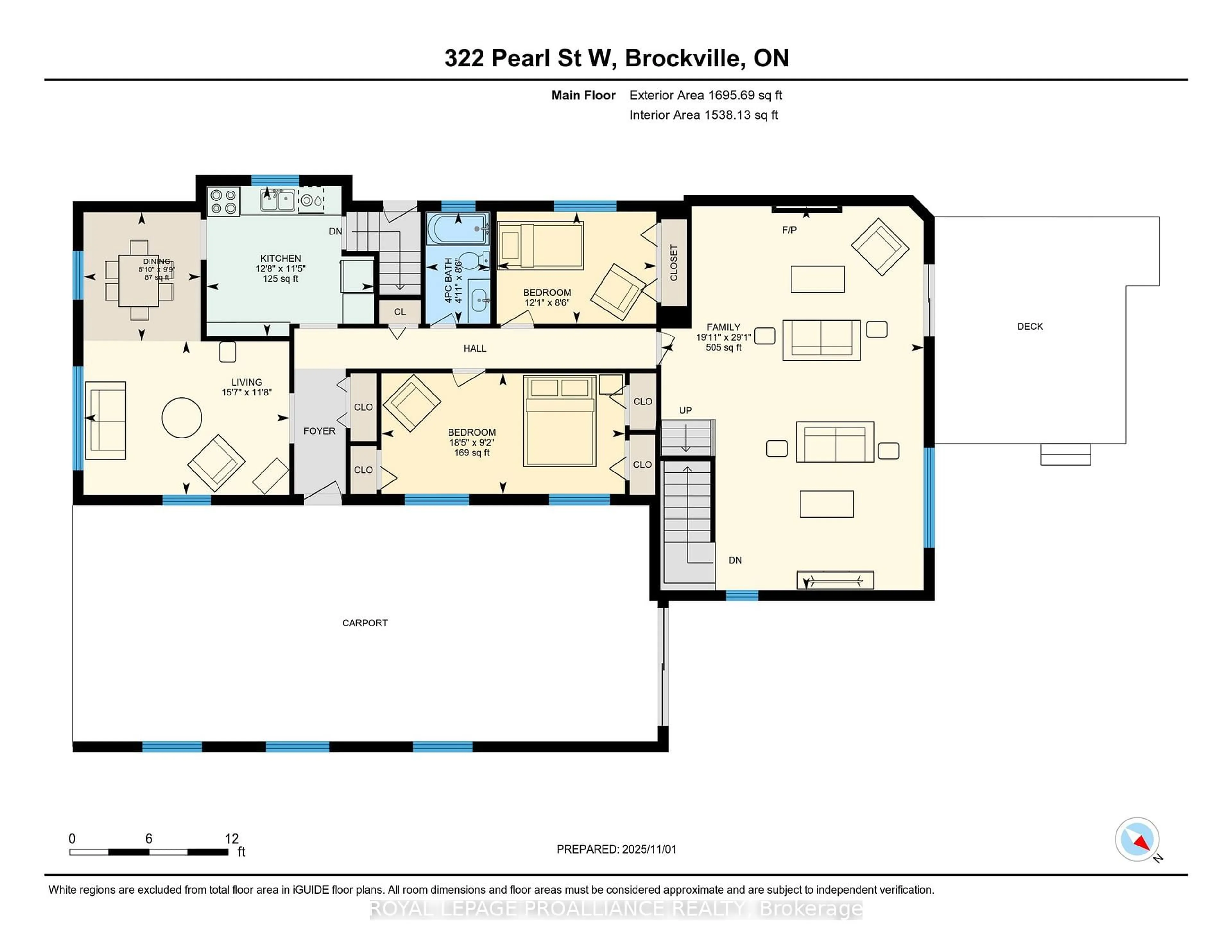 Floor plan for 322 Pearl St, Brockville Ontario K6V 4E2