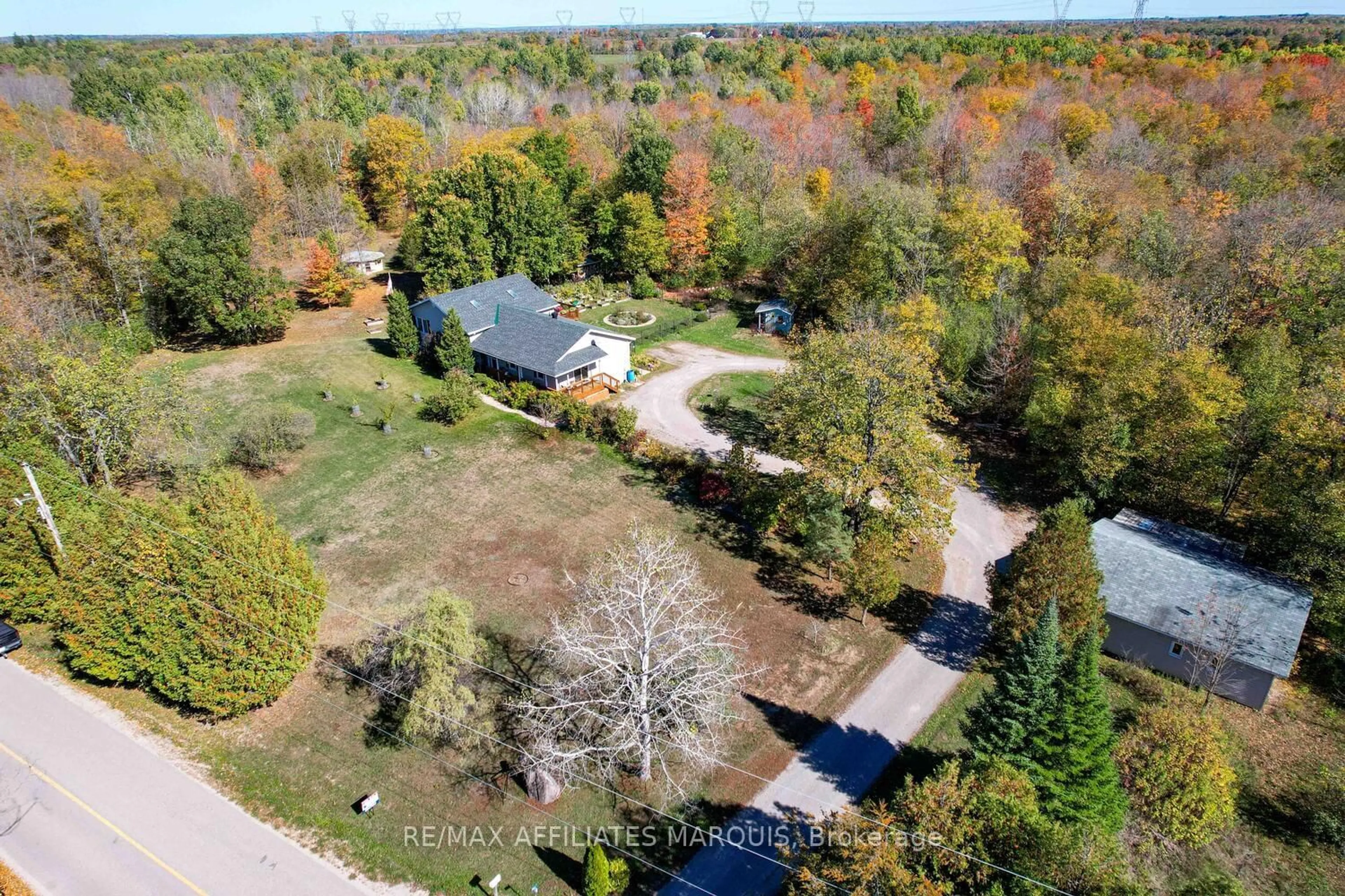 A pic from outside/outdoor area/front of a property/back of a property/a pic from drone, forest/trees view for 193 Kellys Rd, Rideau Lakes Ontario K7A 4S5